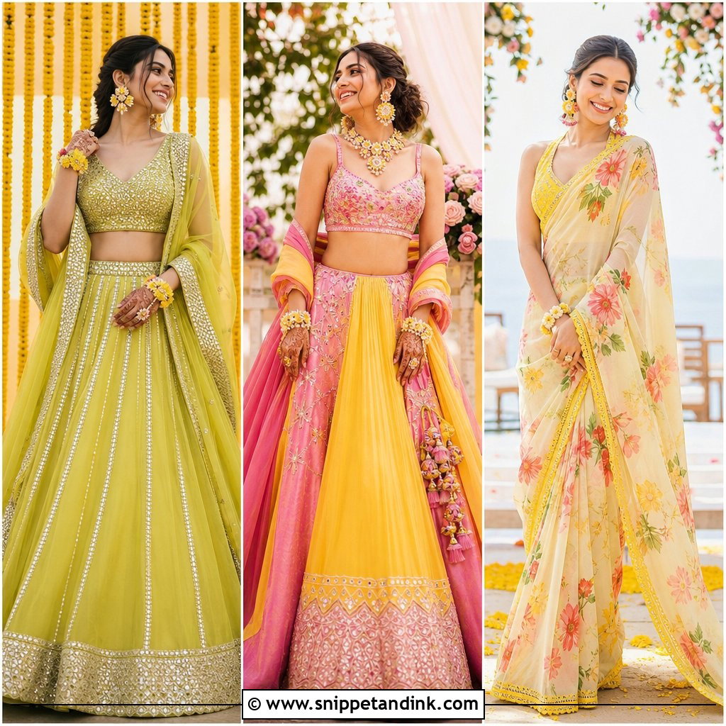 25 Outfit for Haldi Function for Bride Ideas Full of Color