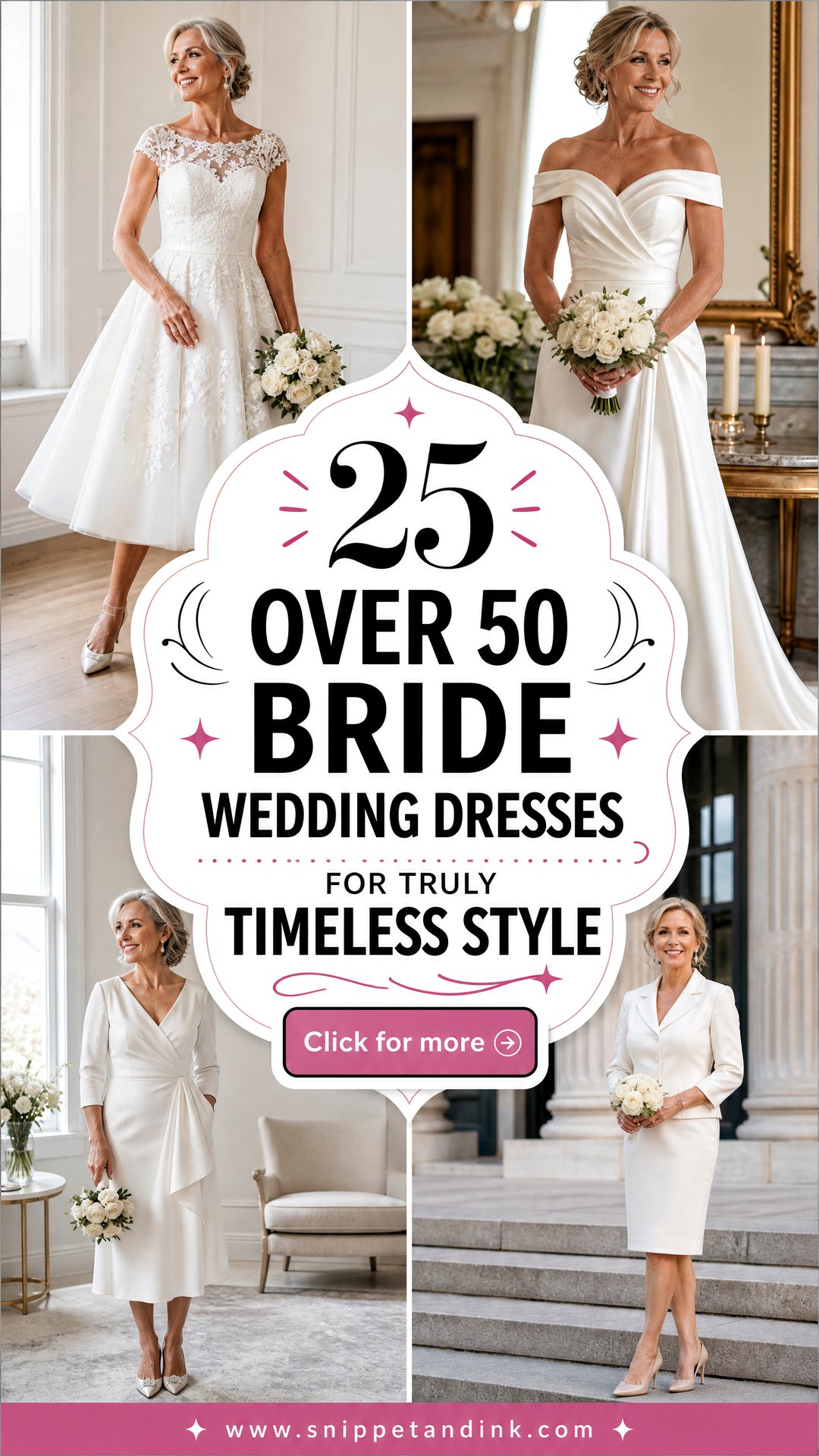 25 Over 50 Bride Wedding Dresses for Truly Timeless Style - 25 Over 50 Bride Wedding Dresses for Truly Timeless Style