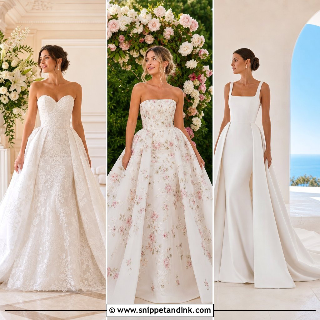 25 Overskirt Wedding Dress Ideas for a Dramatic Bridal Look