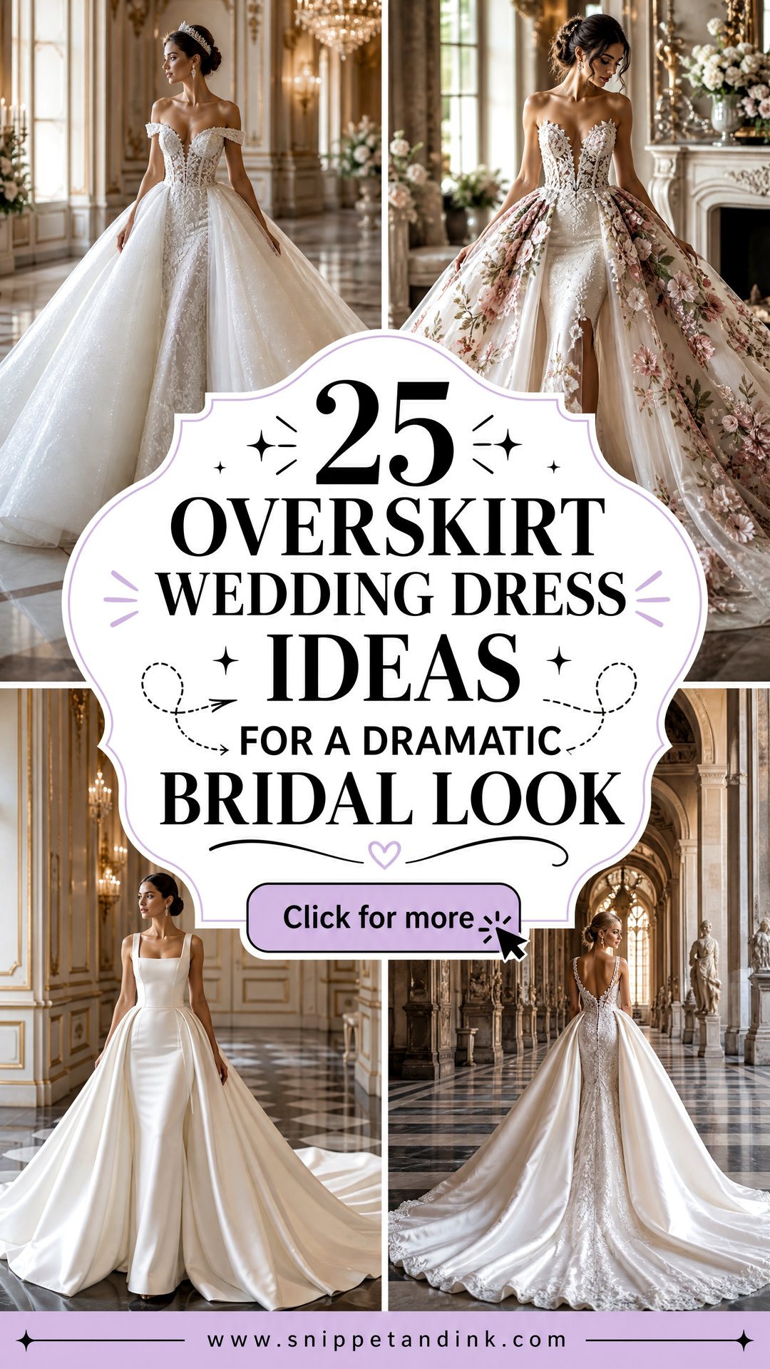 25 Overskirt Wedding Dress Ideas for a Dramatic Bridal Look - 25 Overskirt Wedding Dress Ideas for a Dramatic Bridal Look