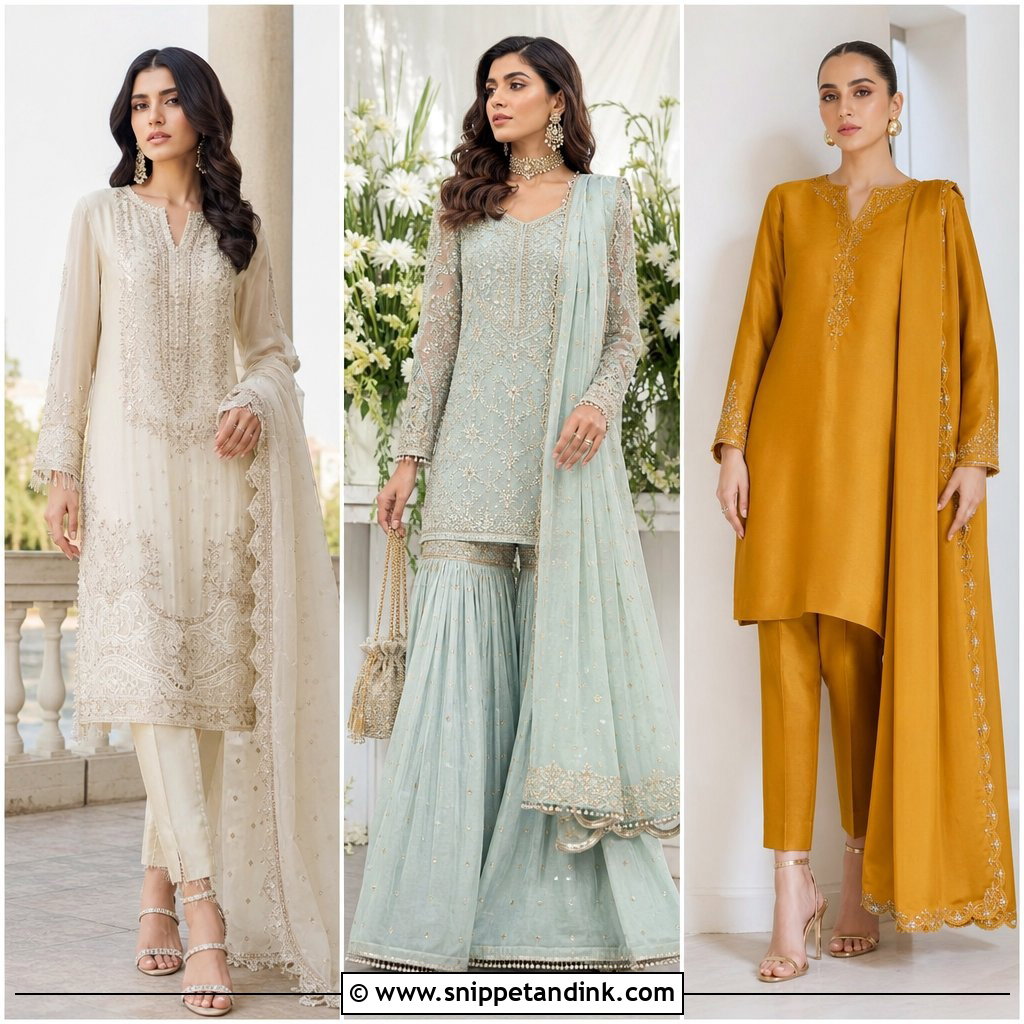 25 Pakistani Designer Suits for Wedding Guest Elegance