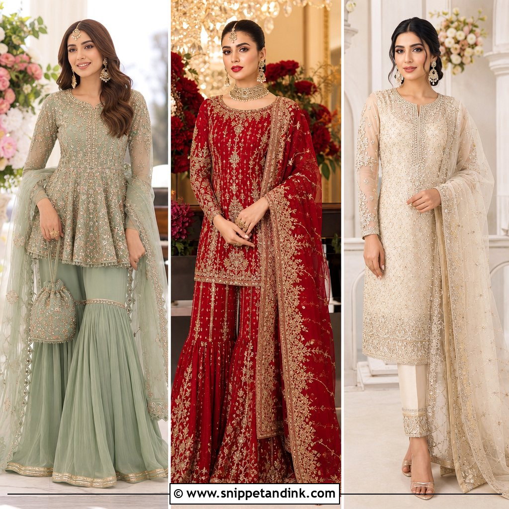 25 Pakistani Party Wear Wedding Dresses for Elegant Guests