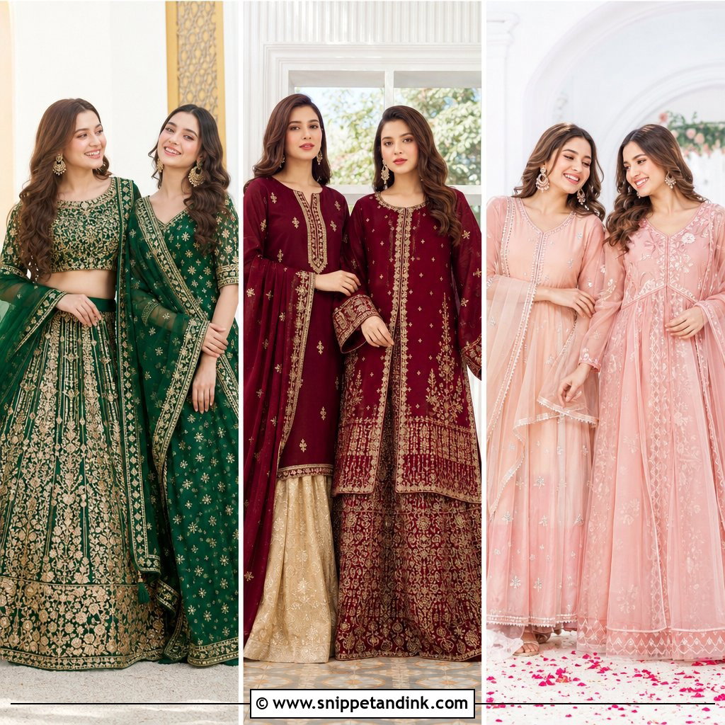 25 Pakistani Wedding Dresses Sisters