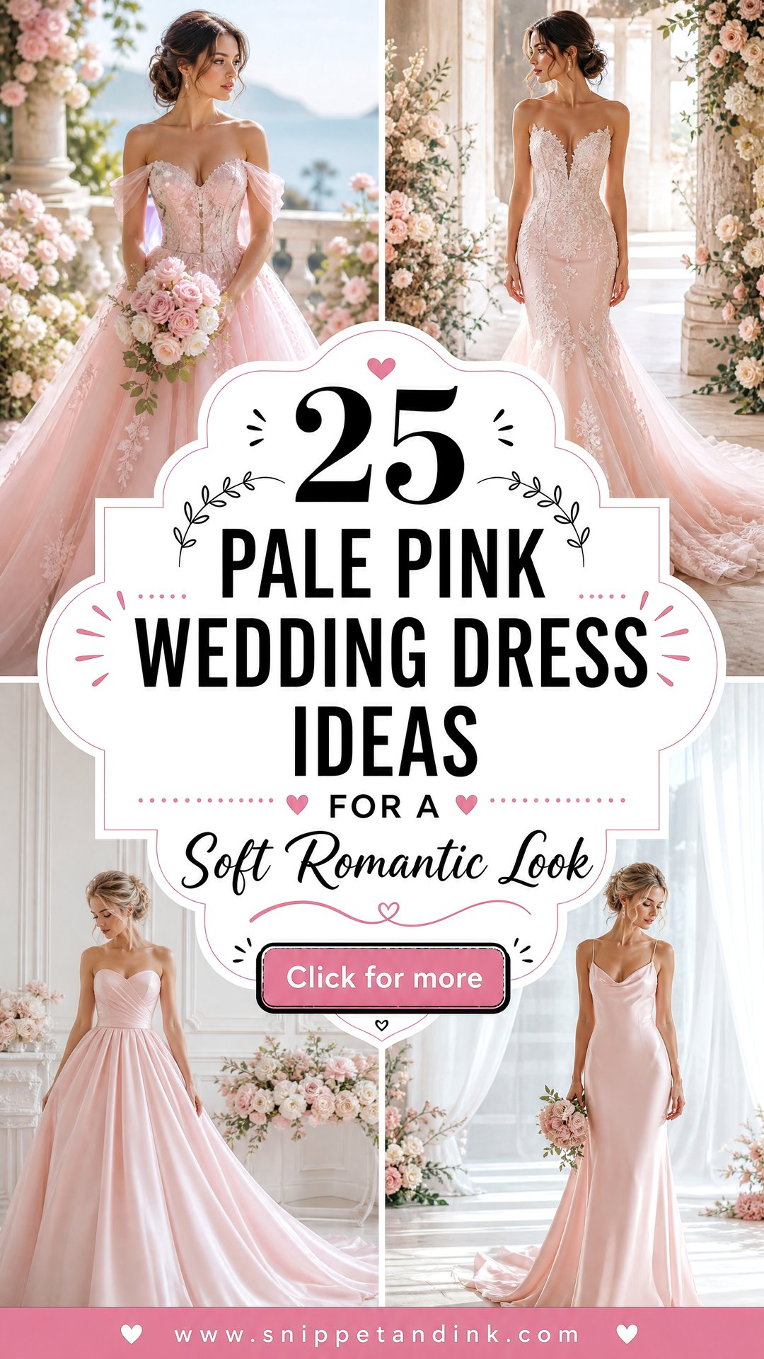 25 Pale Pink Wedding Dress Ideas for a Soft Romantic Look - 25 Pale Pink Wedding Dress Ideas for a Soft Romantic Look