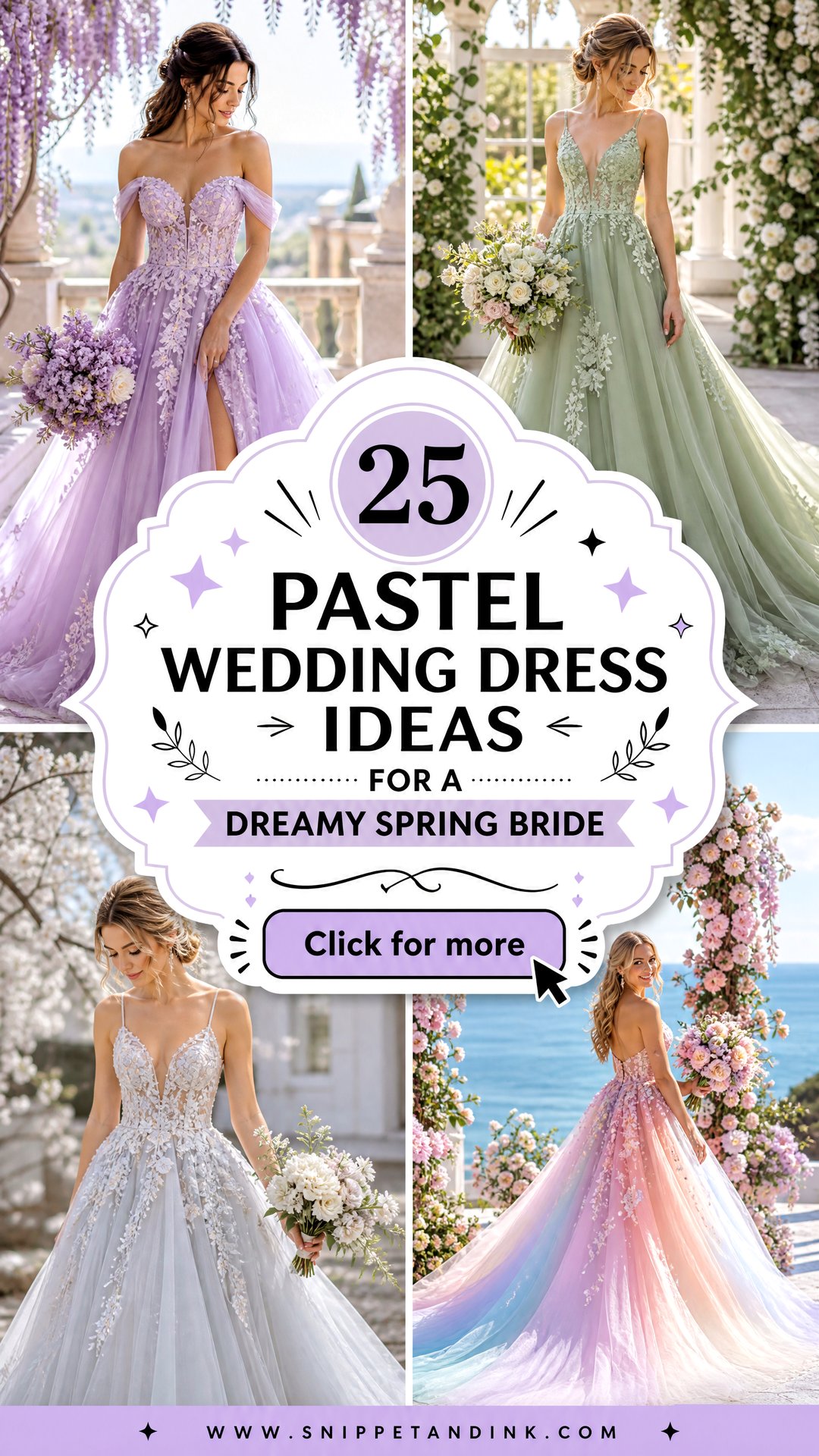25 Pastel Wedding Dress Ideas for a Dreamy Spring Bride - 25 Pastel Wedding Dress Ideas for a Dreamy Spring Bride