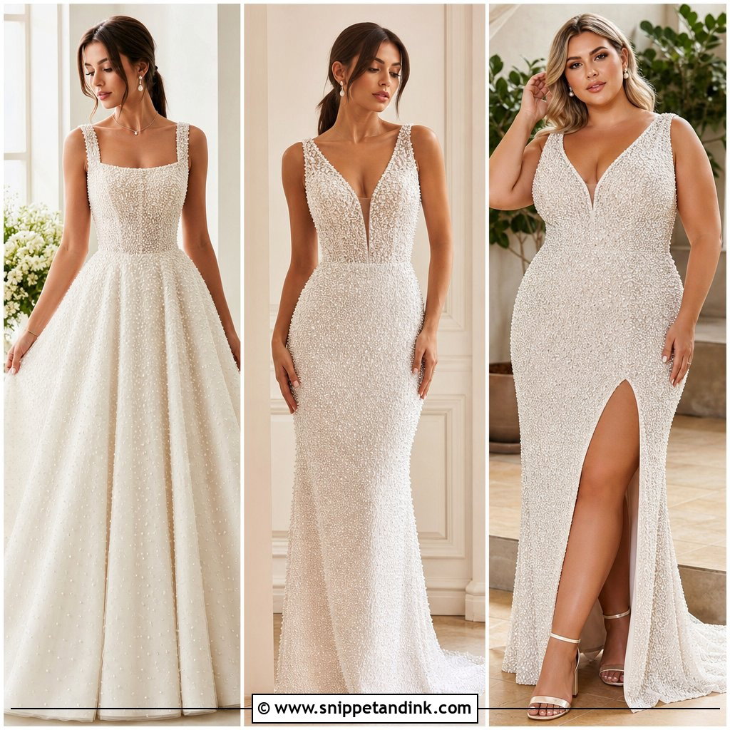 25 Pearl Beaded Wedding Dress Ideas