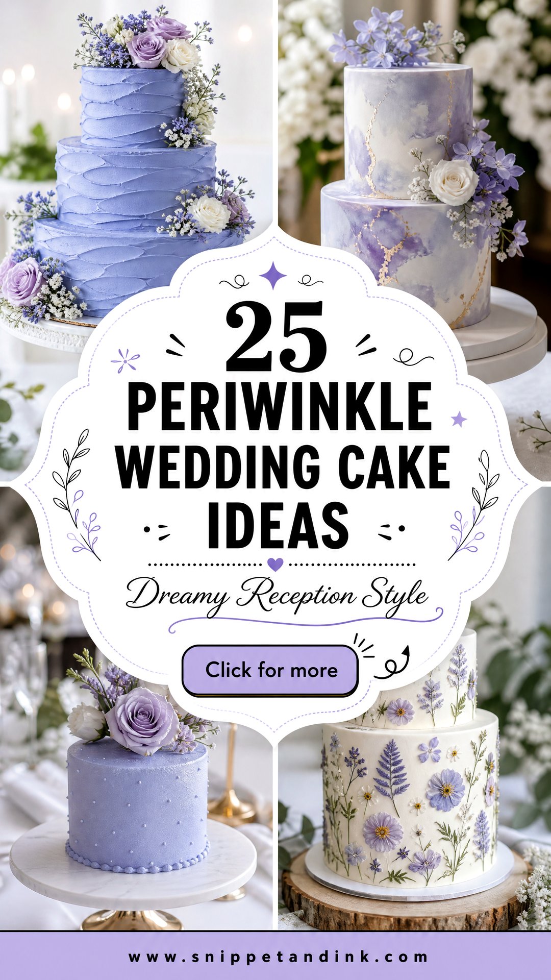 25 Periwinkle Wedding Cake Ideas for a Dreamy Reception - 25 Periwinkle Wedding Cake Ideas for a Dreamy Reception