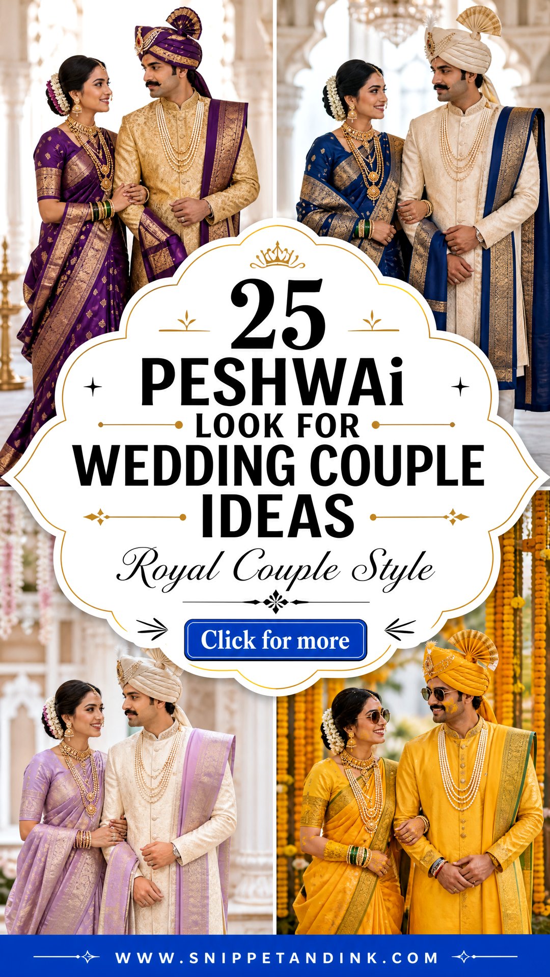 25 Peshwai Look for Wedding Couple Ideas for Royal Style - 25 Peshwai Look for Wedding Couple Ideas for Royal Style