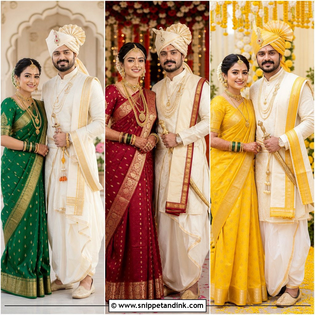 25 Peshwai Look for Wedding Couple Ideas