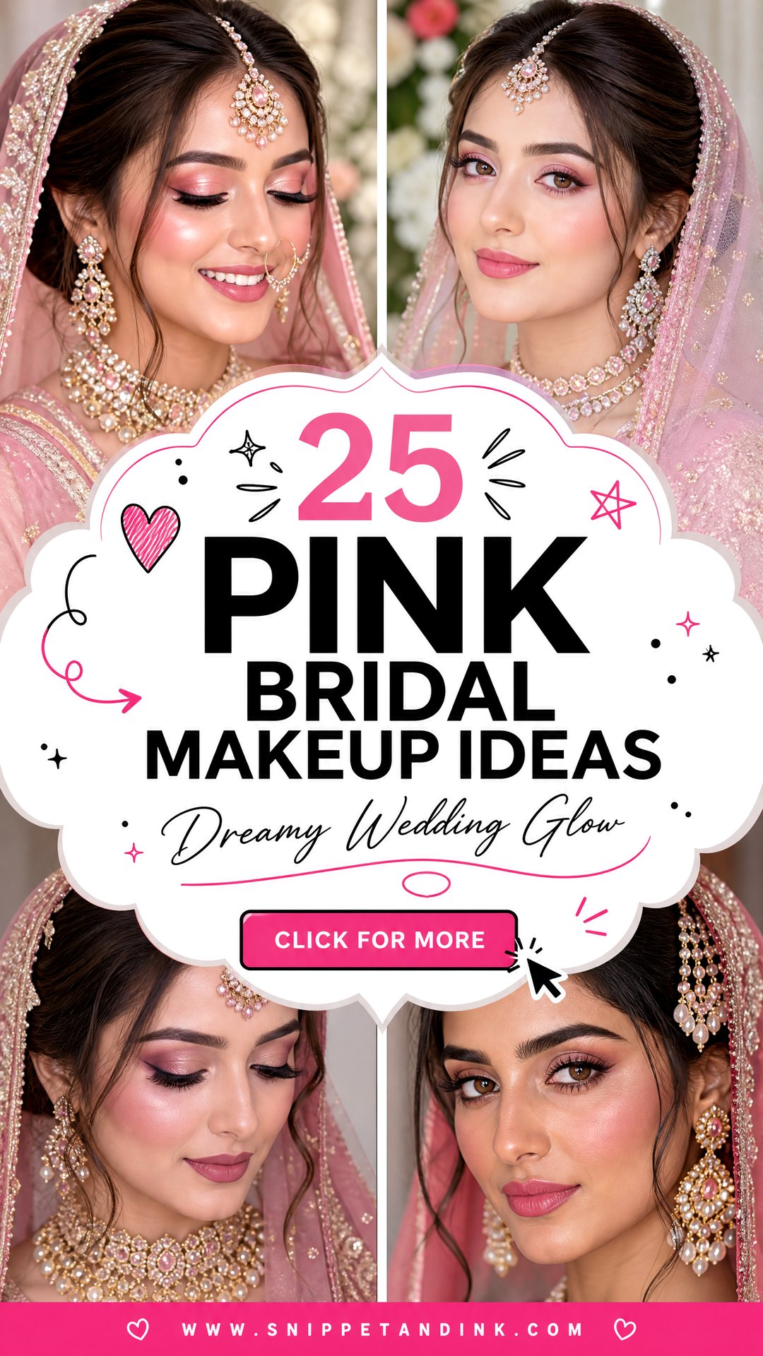 25 Pink Bridal Makeup Ideas for a Dreamy Wedding Glow - 25 Pink Bridal Makeup Ideas for a Dreamy Wedding Glow