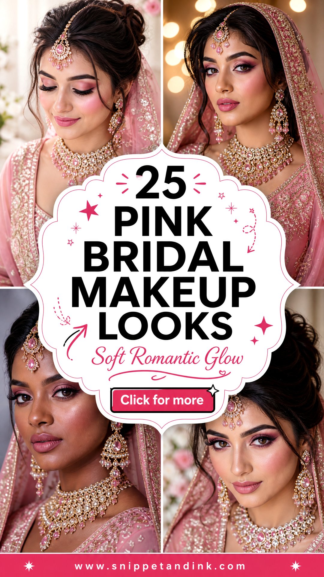 25 Pink Bridal Makeup Looks for a Soft Romantic Glow Today - 25 Pink Bridal Makeup Looks for a Soft Romantic Glow Today