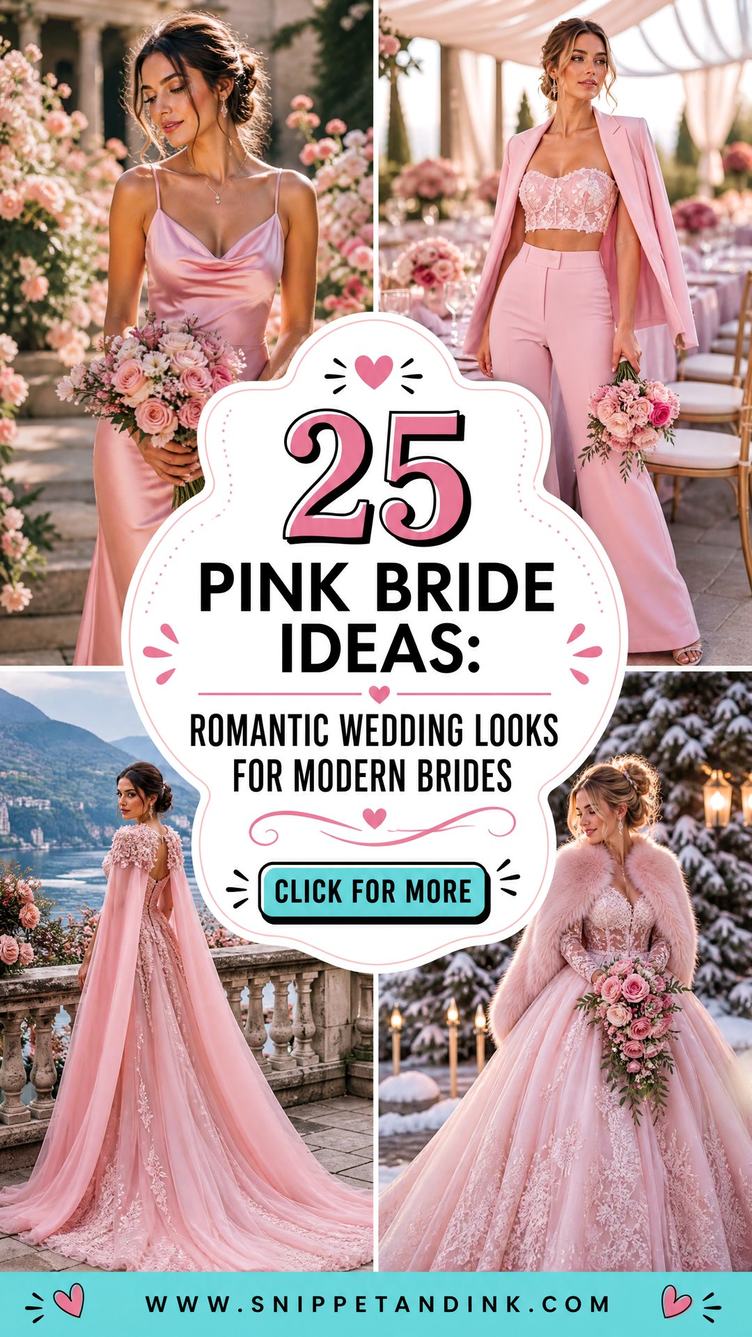 25 Pink Bride Ideas Romantic Wedding Looks for Modern Brides - 25 Pink Bride Ideas: Romantic Wedding Looks for Modern Brides