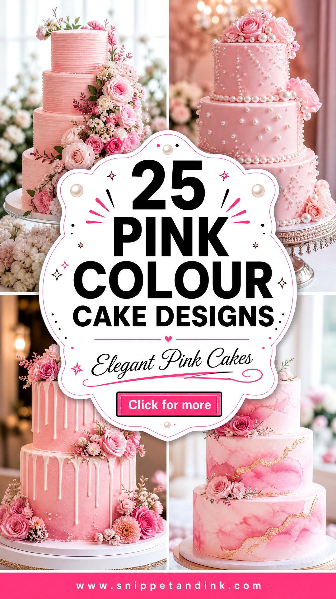 25 Pink Colour Cake Designs for Wedding Elegant Inspo - 25 Pink Colour Cake Designs for Wedding: Elegant Inspo