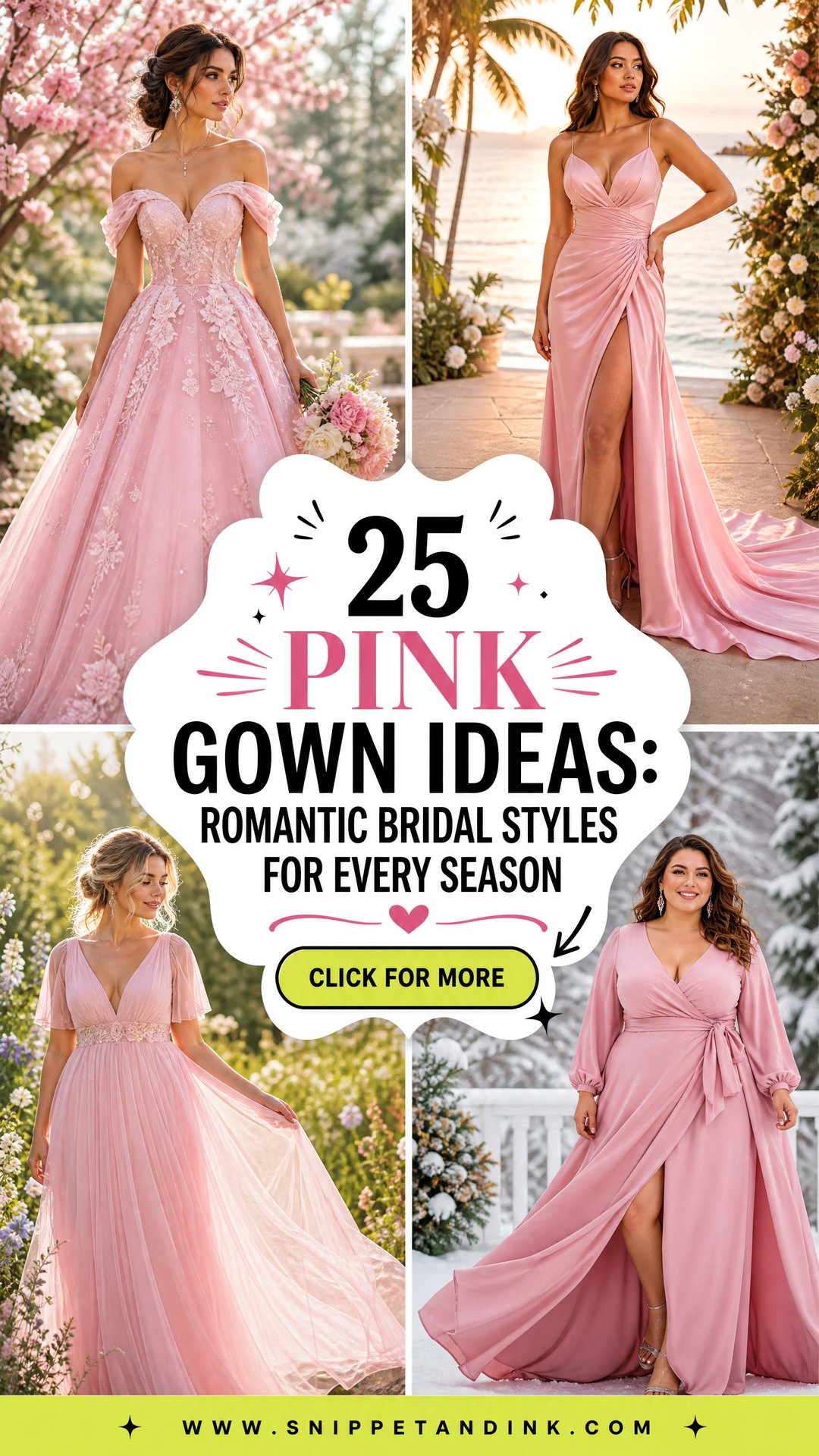 25 Pink Gown Ideas Romantic Bridal Styles for Every Season - 25 Pink Gown Ideas: Romantic Bridal Styles for Every Season