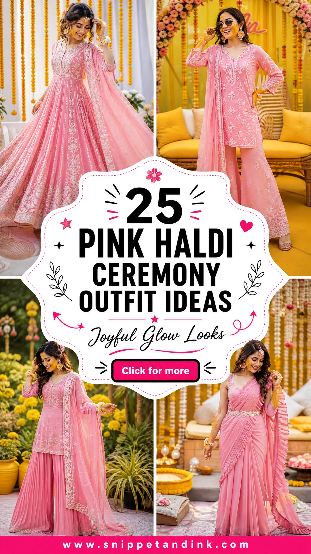 25 Pink Haldi Ceremony Outfit Ideas for a Joyful Glow - 25 Pink Haldi Ceremony Outfit Ideas for a Joyful Glow