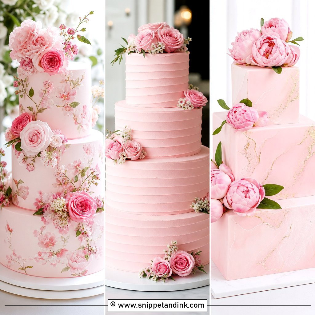 25 Pink Themed Wedding Cake Ideas for Romantic Receptions