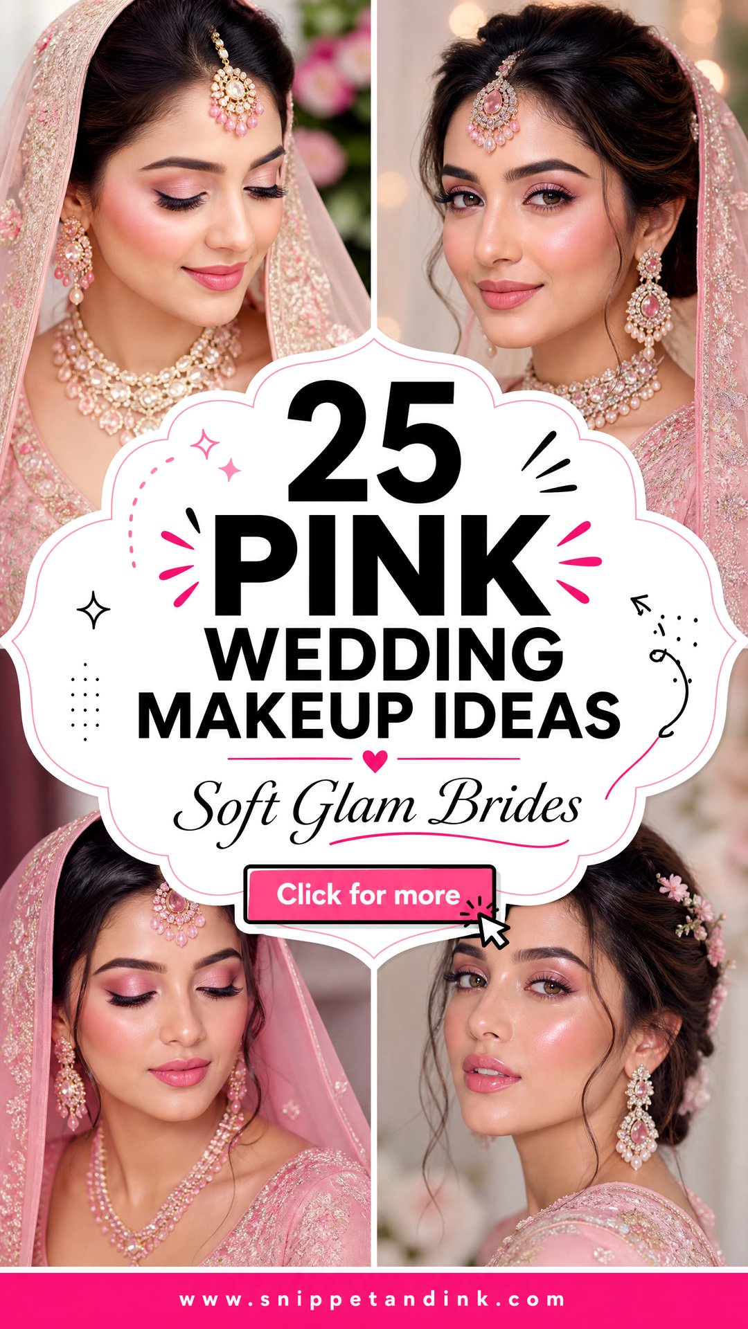 25 Pink Wedding Makeup Ideas Soft Glam Looks for Brides - 25 Pink Wedding Makeup Ideas: Soft Glam Looks for Brides