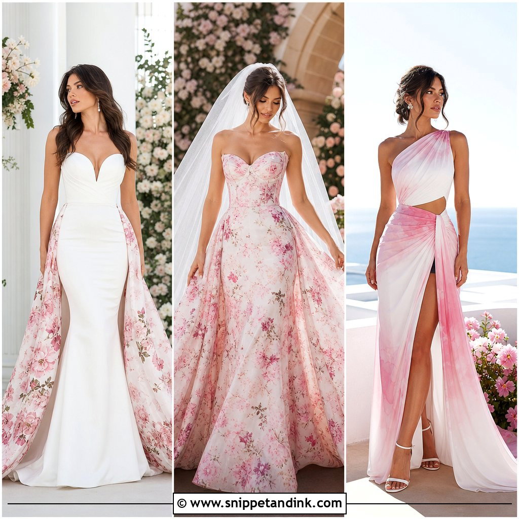 25 Pink and White Wedding Dress Ideas for a Romantic Bridal Look