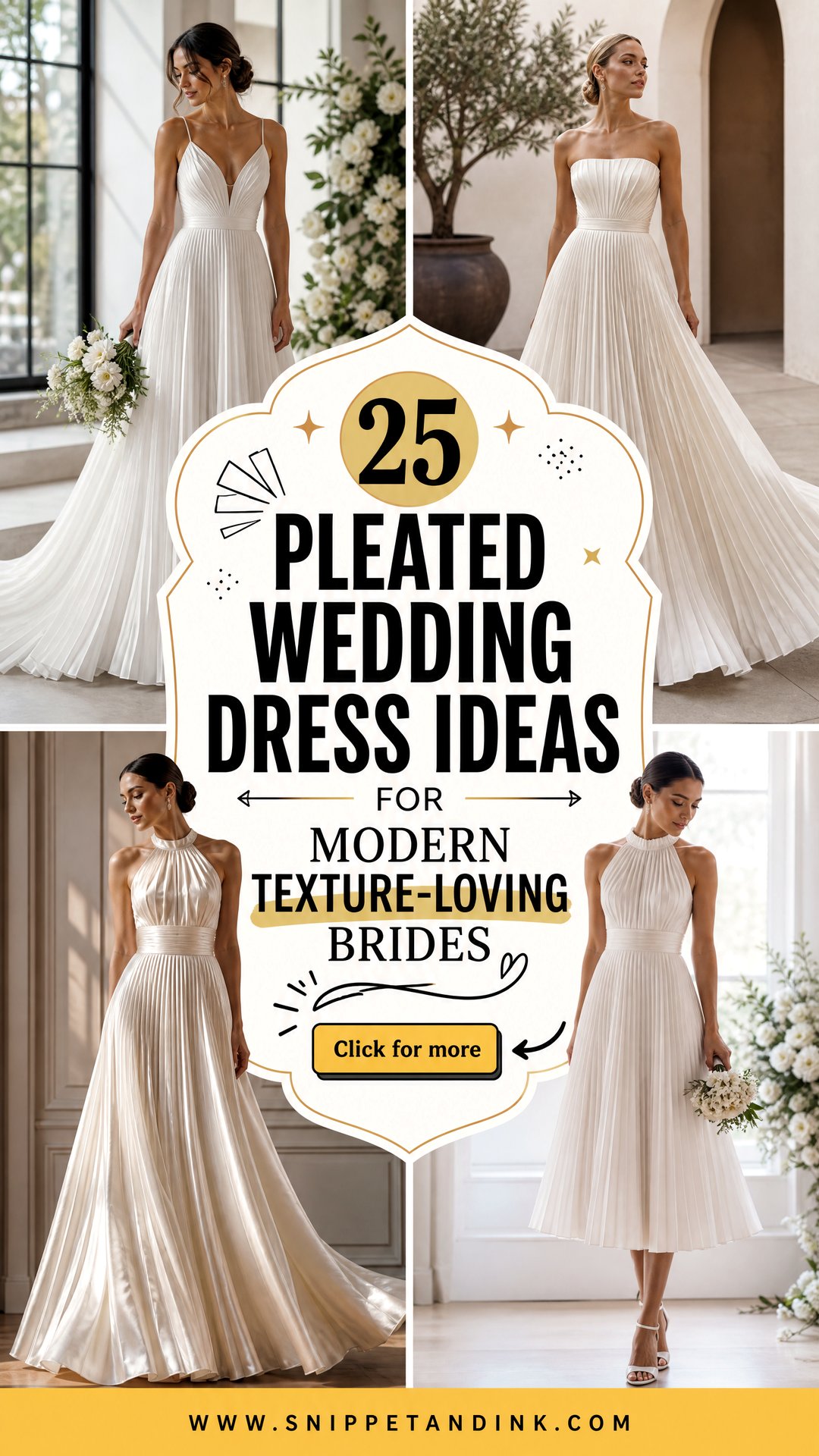 25 Pleated Wedding Dress Ideas for Modern Texture-Loving Brides - 25 Pleated Wedding Dress Ideas for Modern Texture-Loving Brides