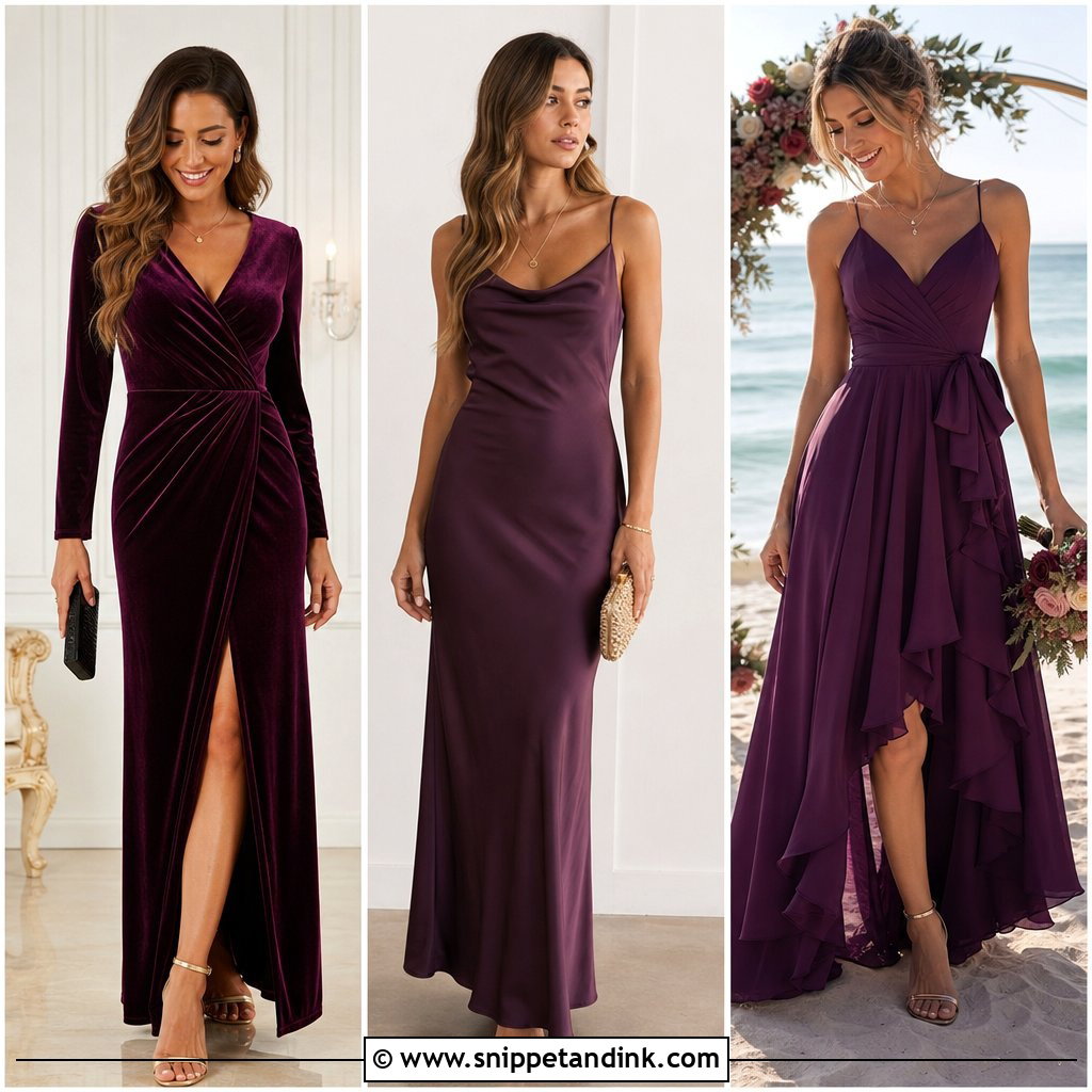 25 Plum Dress Outfit Wedding Ideas for Chic Fall Wedding Guests