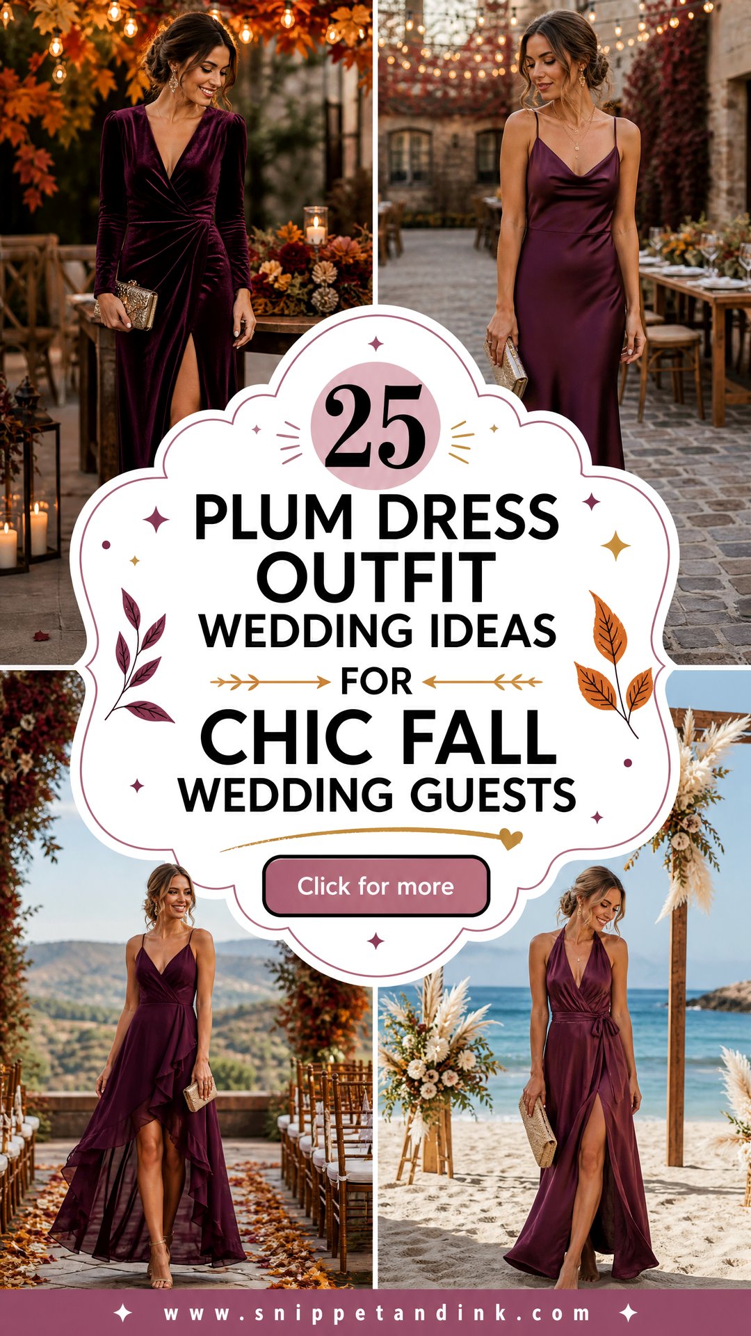 25 Plum Dress Outfit Wedding Ideas for Chic Fall Wedding Guests - 25 Plum Dress Outfit Wedding Ideas for Chic Fall Wedding Guests