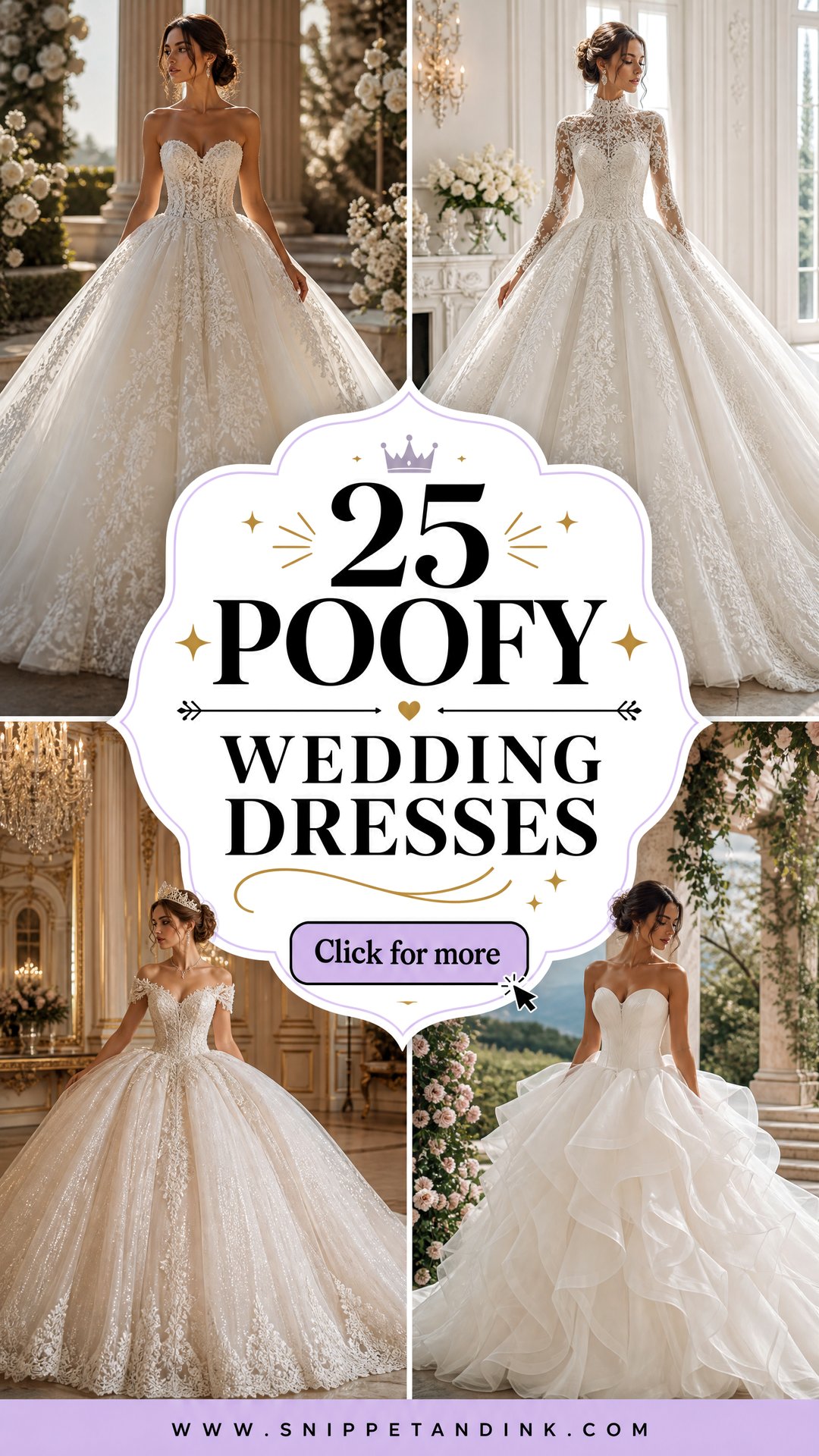 25 Poofy Wedding Dresses Dreamy Ball Gowns Brides Will Love - 25 Poofy Wedding Dresses: Dreamy Ball Gowns Brides Will Love