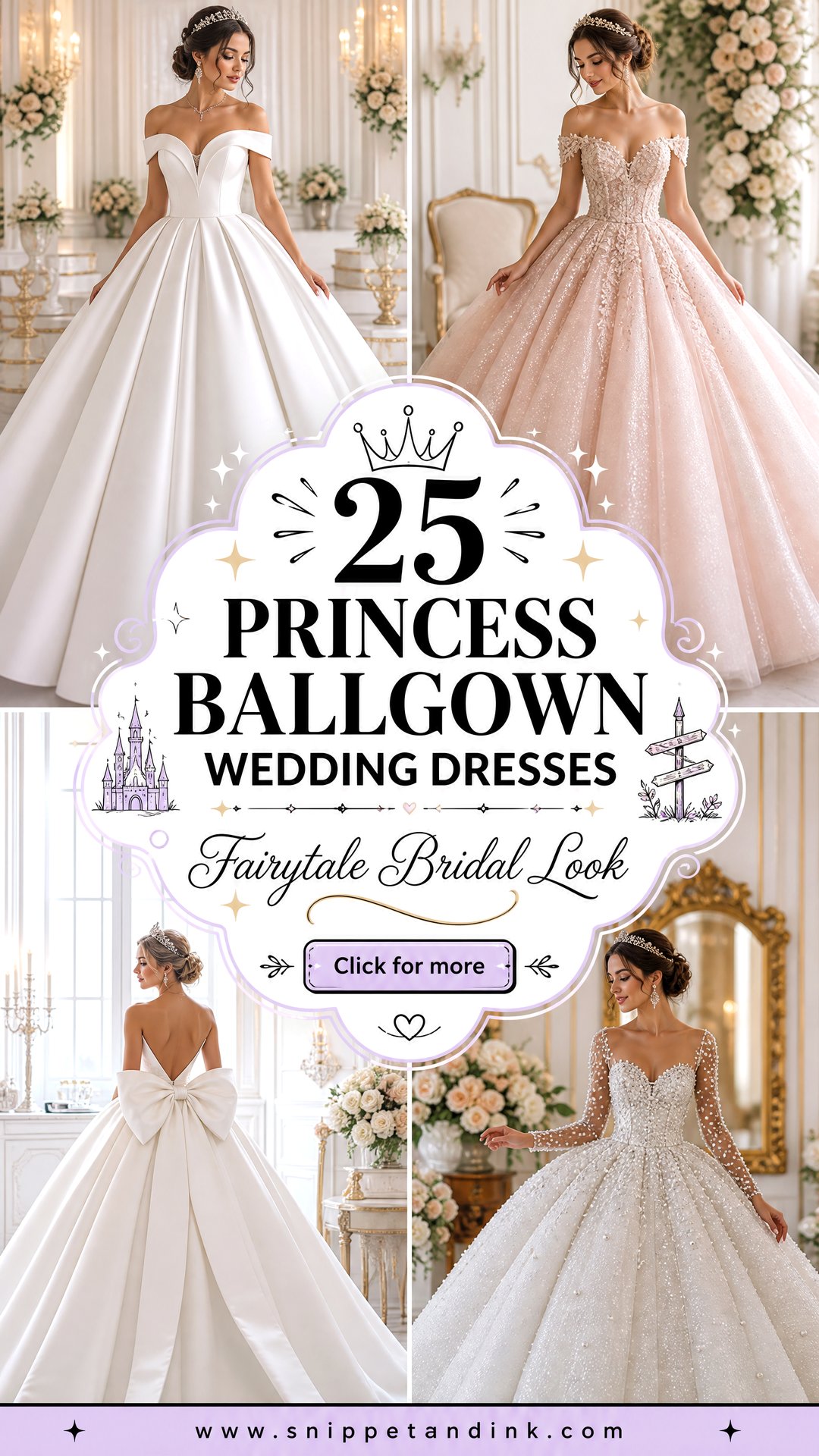 25 Princess Ballgown Wedding Dresses for a Fairytale Look - 25 Princess Ballgown Wedding Dresses for a Fairytale Look