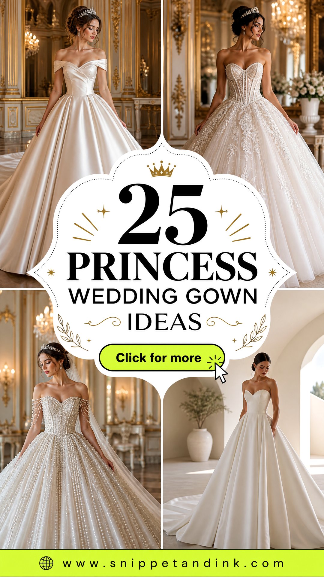 25 Princess Wedding Gown Ideas Dreamy Ball Gowns for Brides - 25 Princess Wedding Gown Ideas: Dreamy Ball Gowns for Brides