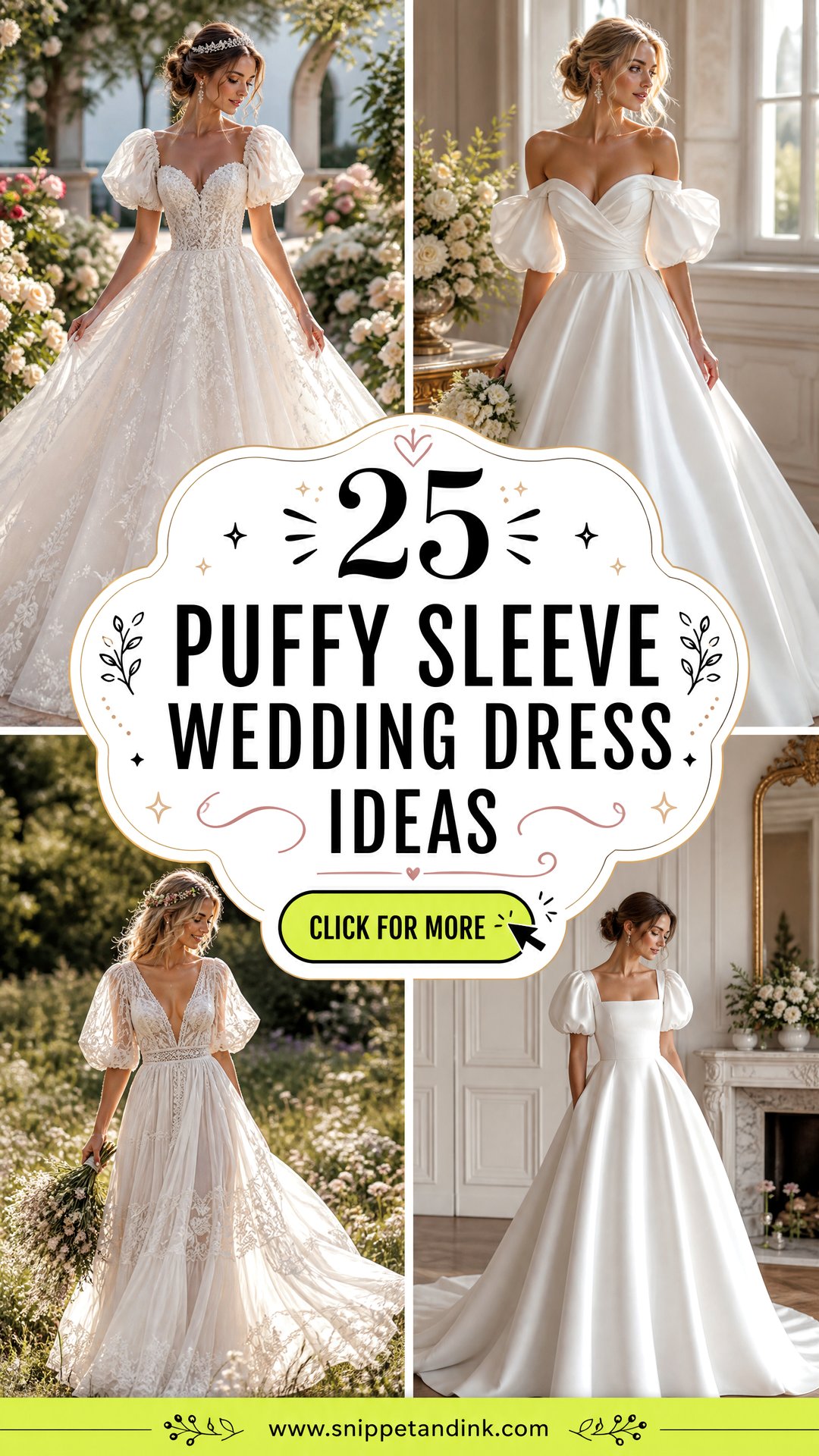 25 Puffy Sleeve Wedding Dress Ideas Romantic 2025 Styles - 25 Puffy Sleeve Wedding Dress Ideas: Romantic 2025 Styles
