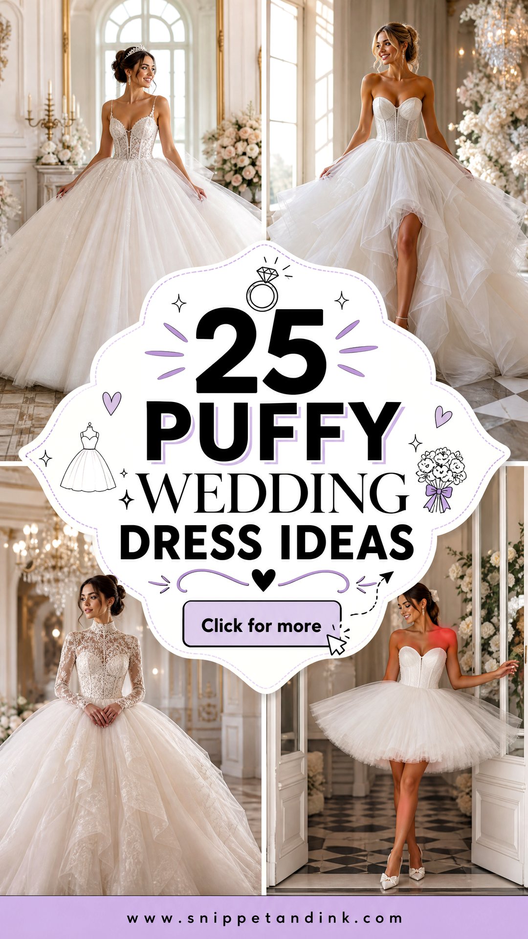 25 Puffy Wedding Dress Ideas Dreamy Ball Gowns for Brides - 25 Puffy Wedding Dress Ideas: Dreamy Ball Gowns for Brides