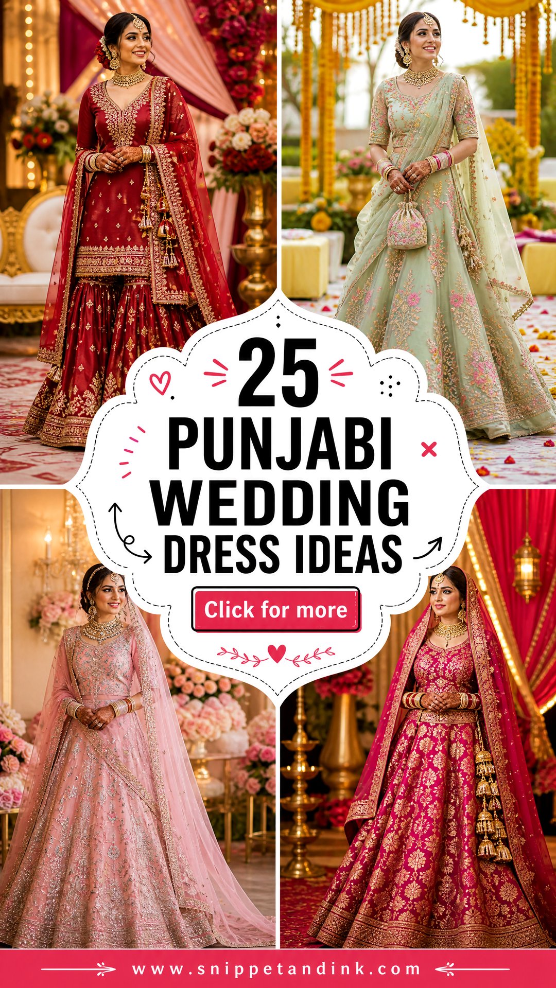 25 Punjabi Wedding Dress Ideas for a Vibrant Bridal Look - 25 Punjabi Wedding Dress Ideas for a Vibrant Bridal Look