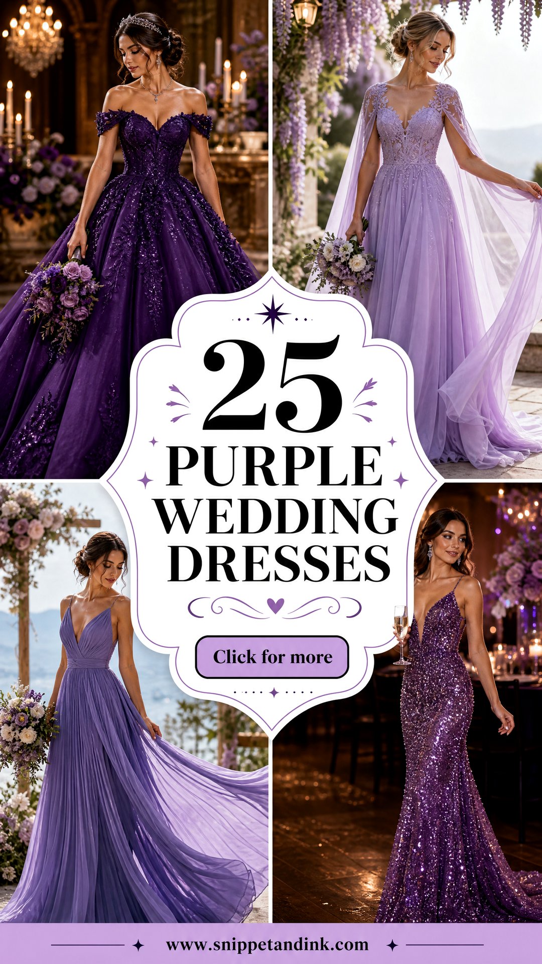 25 Purple Wedding Dresses for a Dreamy Modern Bridal Look - 25 Purple Wedding Dresses for a Dreamy Modern Bridal Look