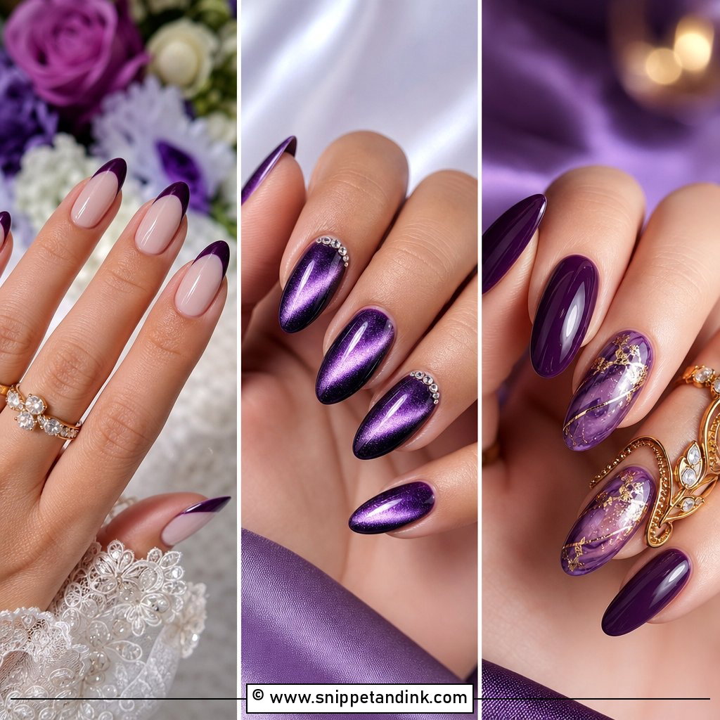 25 Purple Wedding Nails For Regal Bridal Glam Ideas In 2026