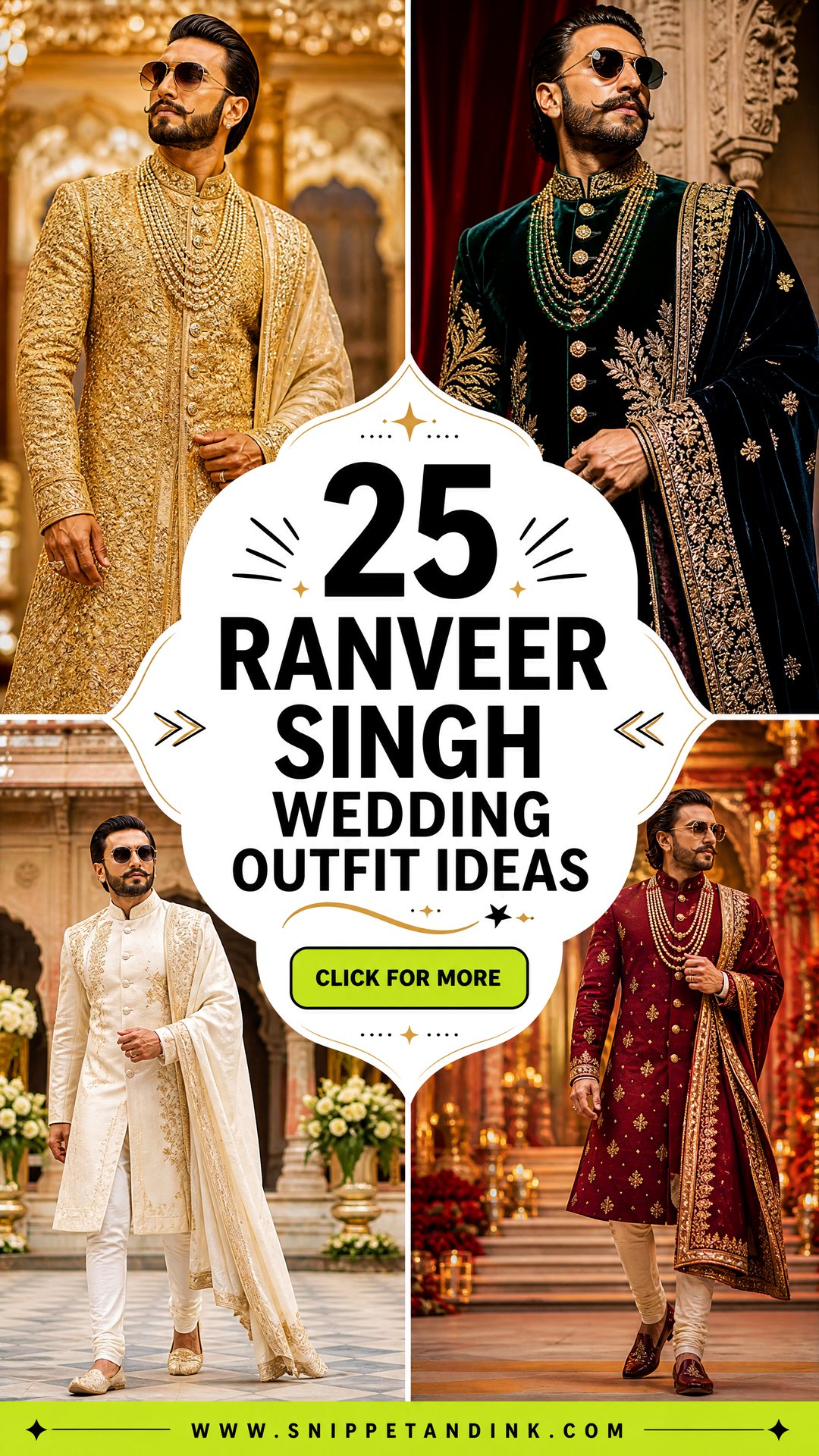 25 Ranveer Singh Wedding Outfit Ideas to Inspire Grooms - 25 Ranveer Singh Wedding Outfit Ideas to Inspire Grooms