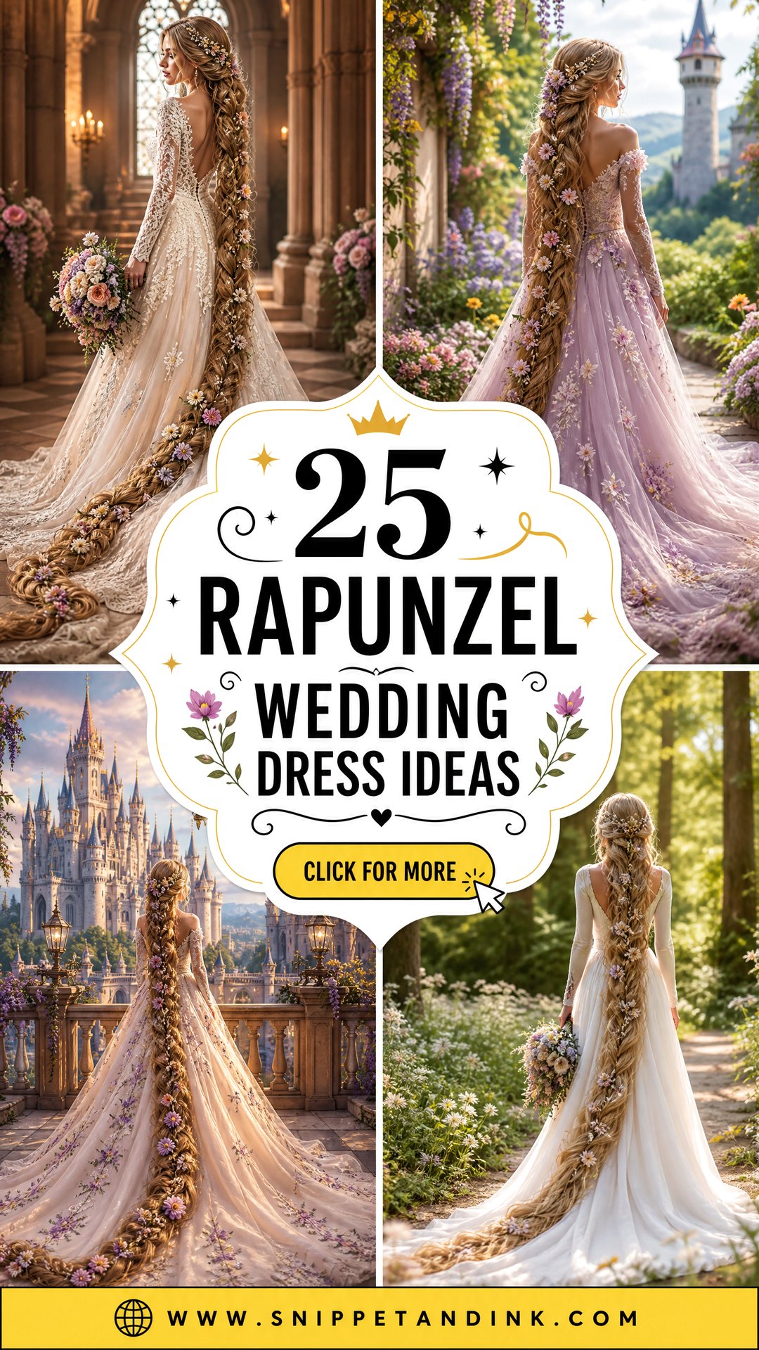 25 Rapunzel Wedding Dress Ideas for a Fairytale Bridal Look - 25 Rapunzel Wedding Dress Ideas for a Fairytale Bridal Look