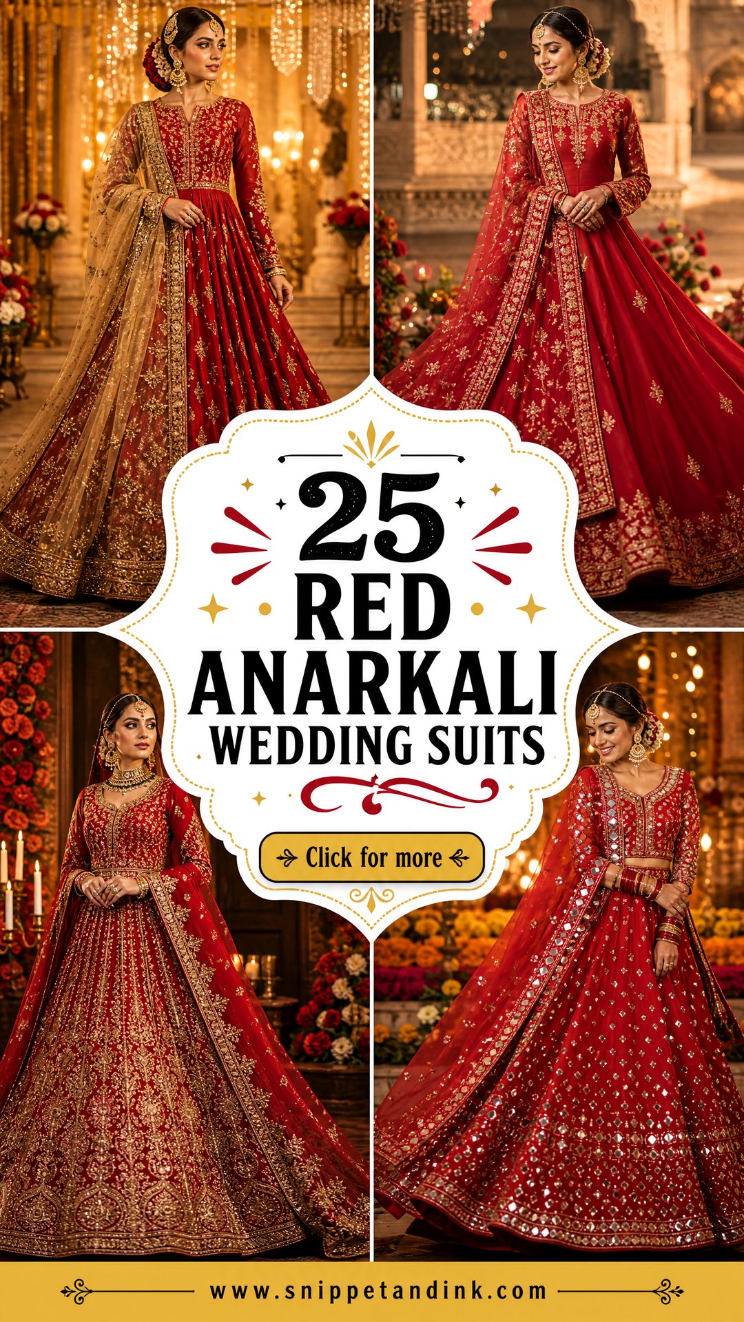 25 Red Anarkali Wedding Suits for a Radiant Bridal Look - 25 Red Anarkali Wedding Suits for a Radiant Bridal Look