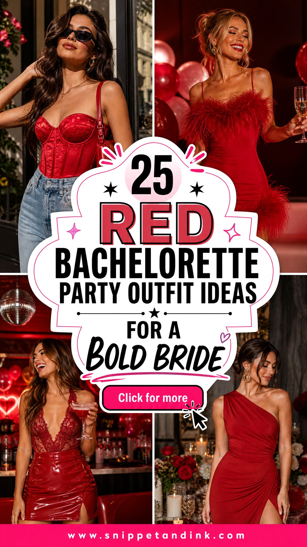 25 Red Bachelorette Party Outfit Ideas for a Bold Bride - 25 Red Bachelorette Party Outfit Ideas for a Bold Bride