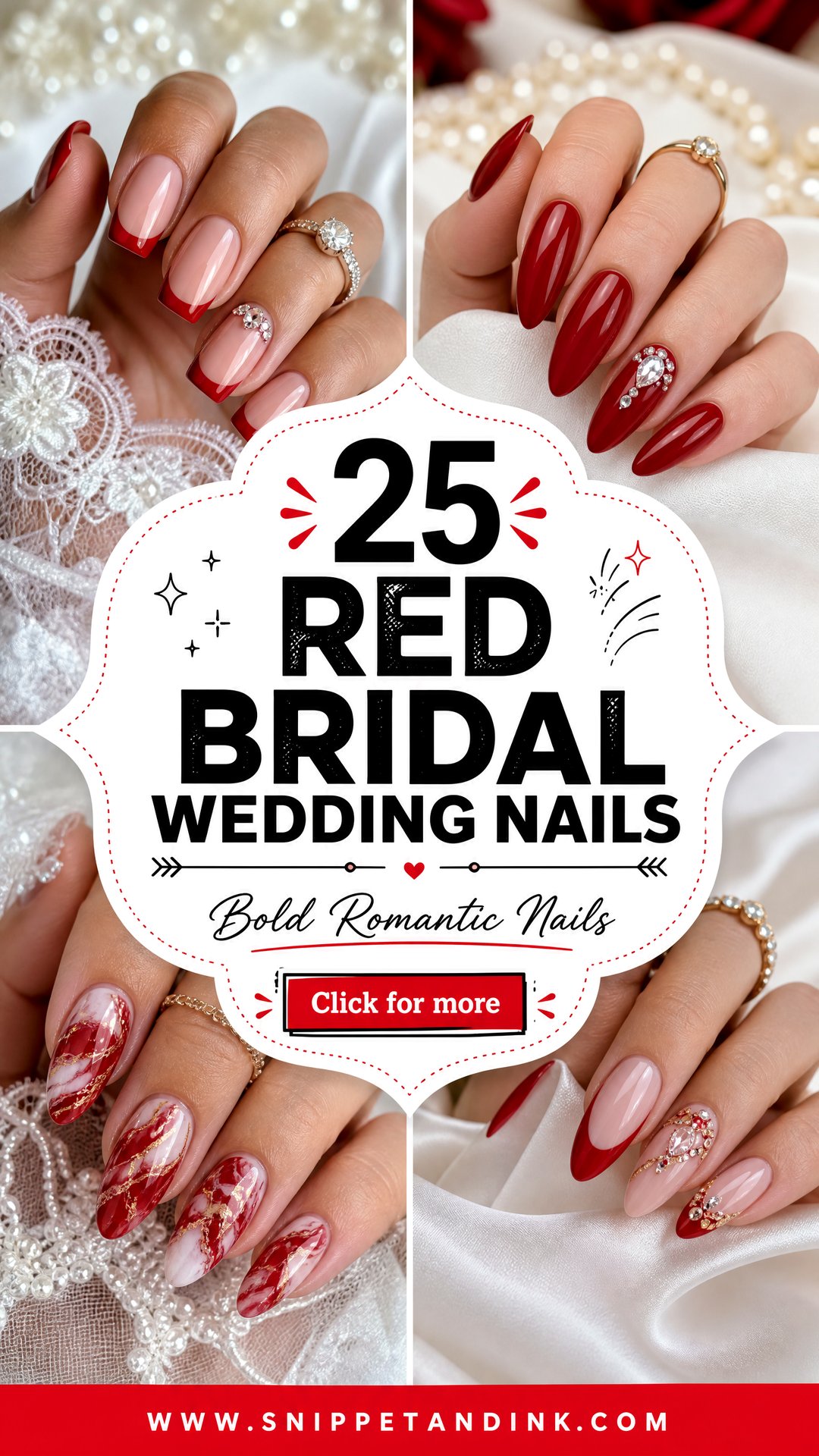25 Red Bridal Wedding Nails For Bold Romantic Brides In 2026 - 25 Red Bridal Wedding Nails For Bold, Romantic Brides In 2026