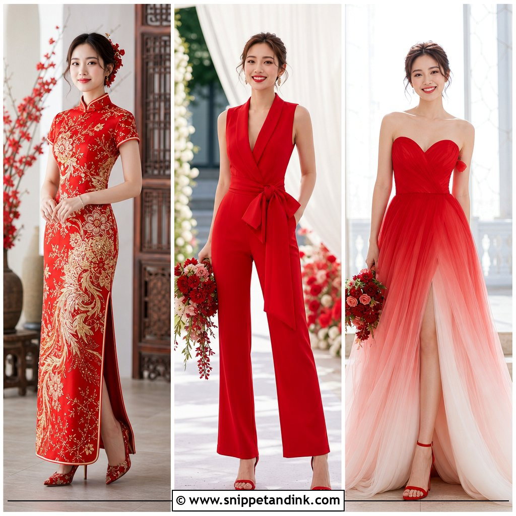 25 Red Bride Dress Ideas for a Showstopping Wedding Look