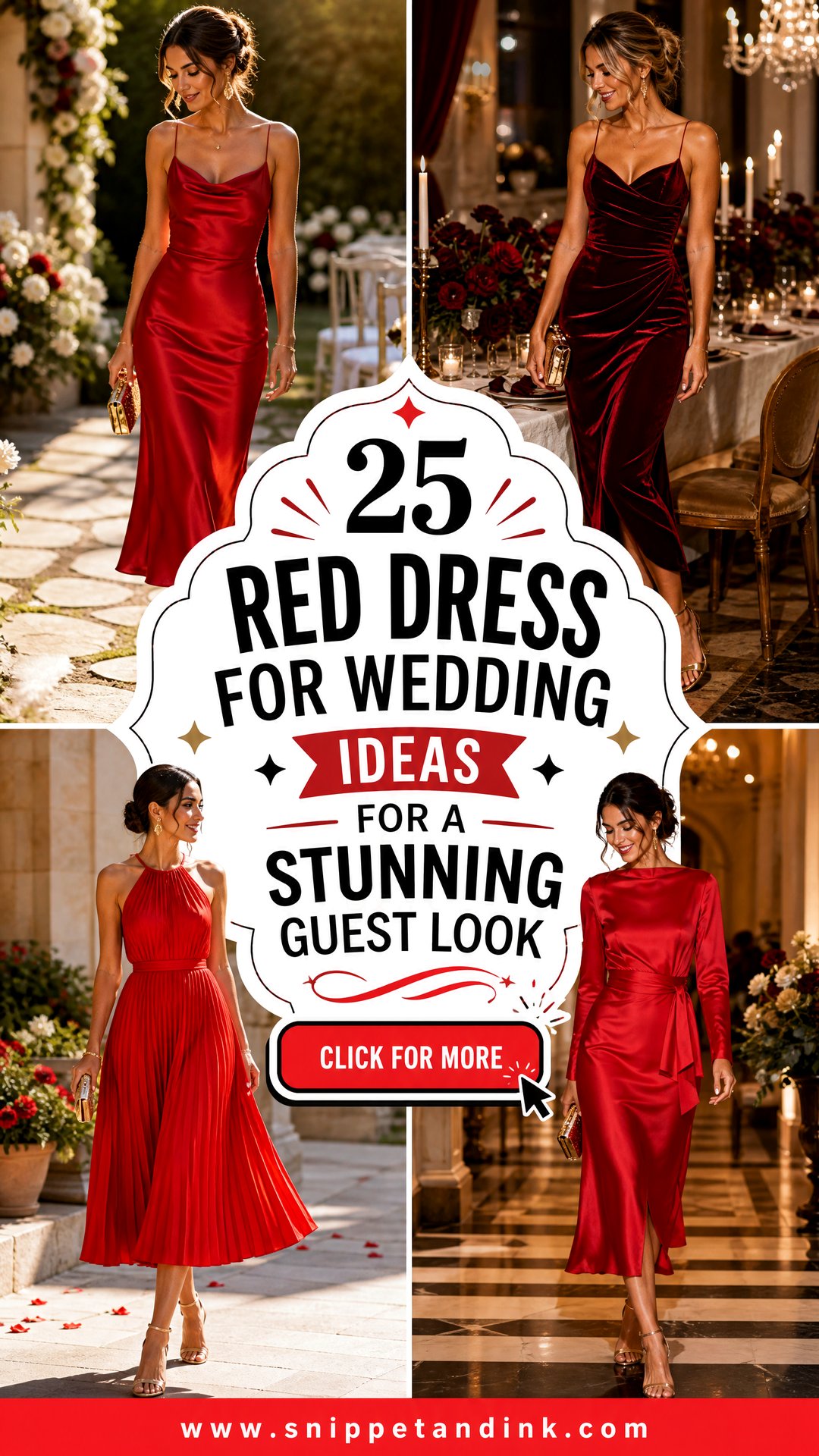 25 Red Dress for Wedding Ideas for a Stunning Guest Look - 25 Red Dress for Wedding Ideas for a Stunning Guest Look