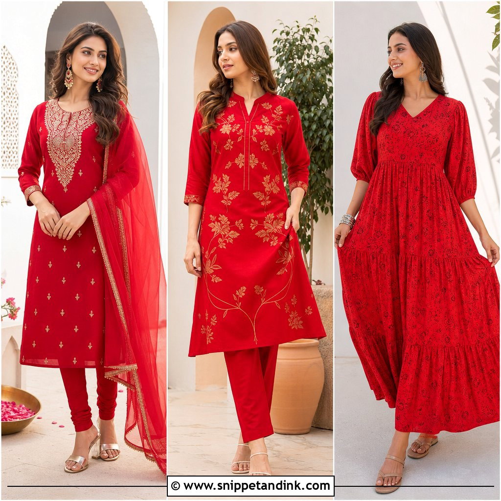 25 Red Indian Dress Outfit Ideas for Modern Celebrations
