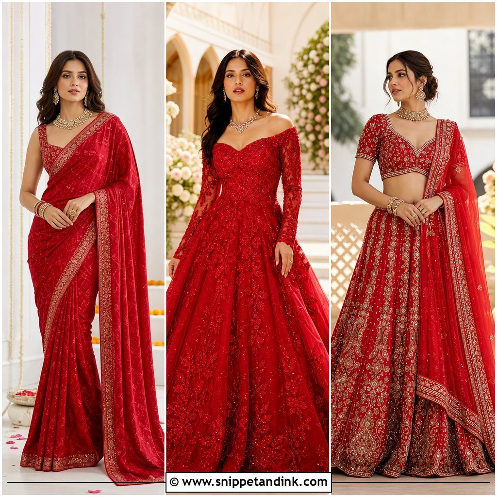25 Red Indian Wedding Dress Ideas for a Regal Bridal Look
