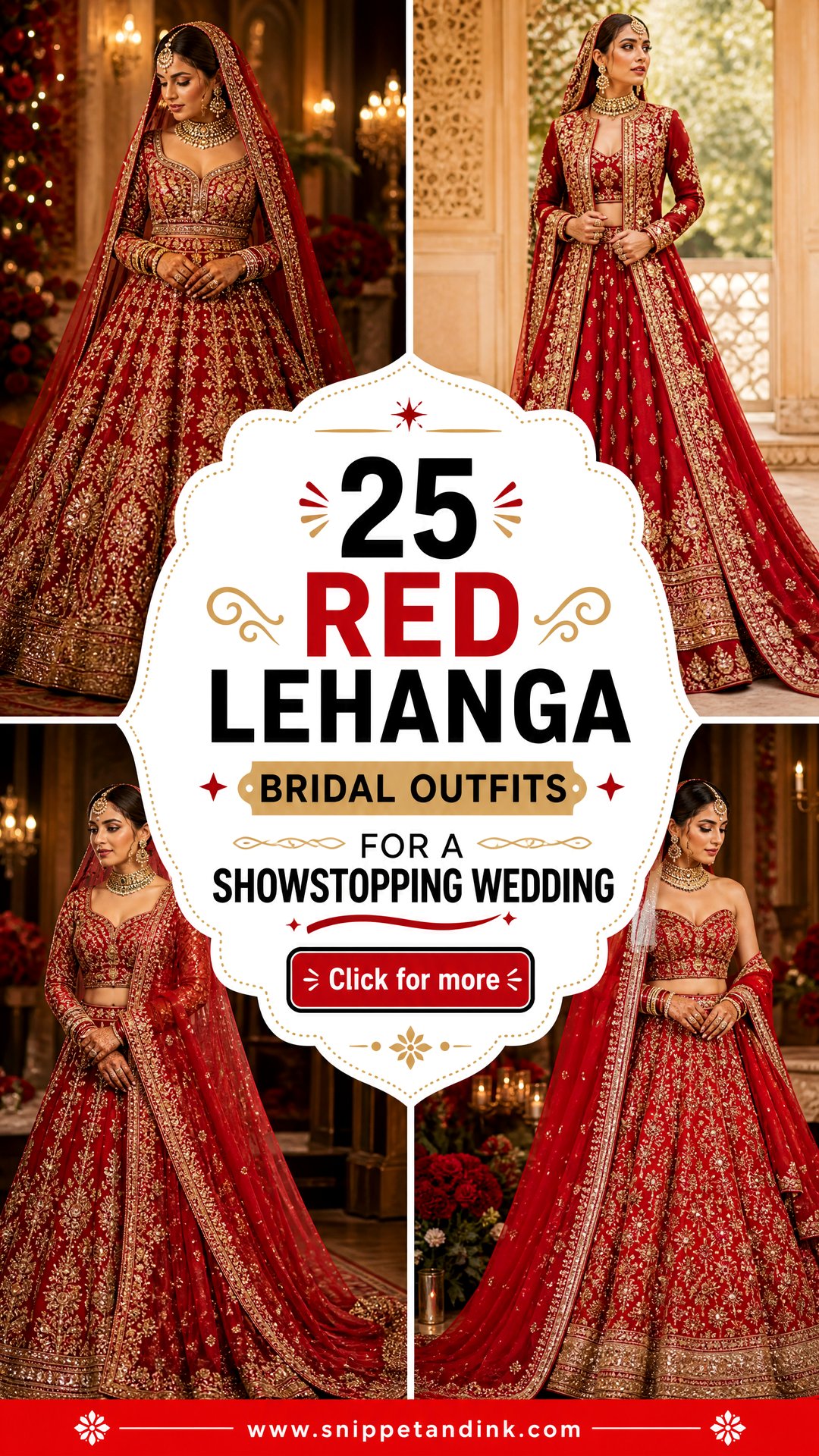 25 Red Lehanga Bridal Outfits for a Showstopping Wedding - 25 Red Lehanga Bridal Outfits for a Showstopping Wedding