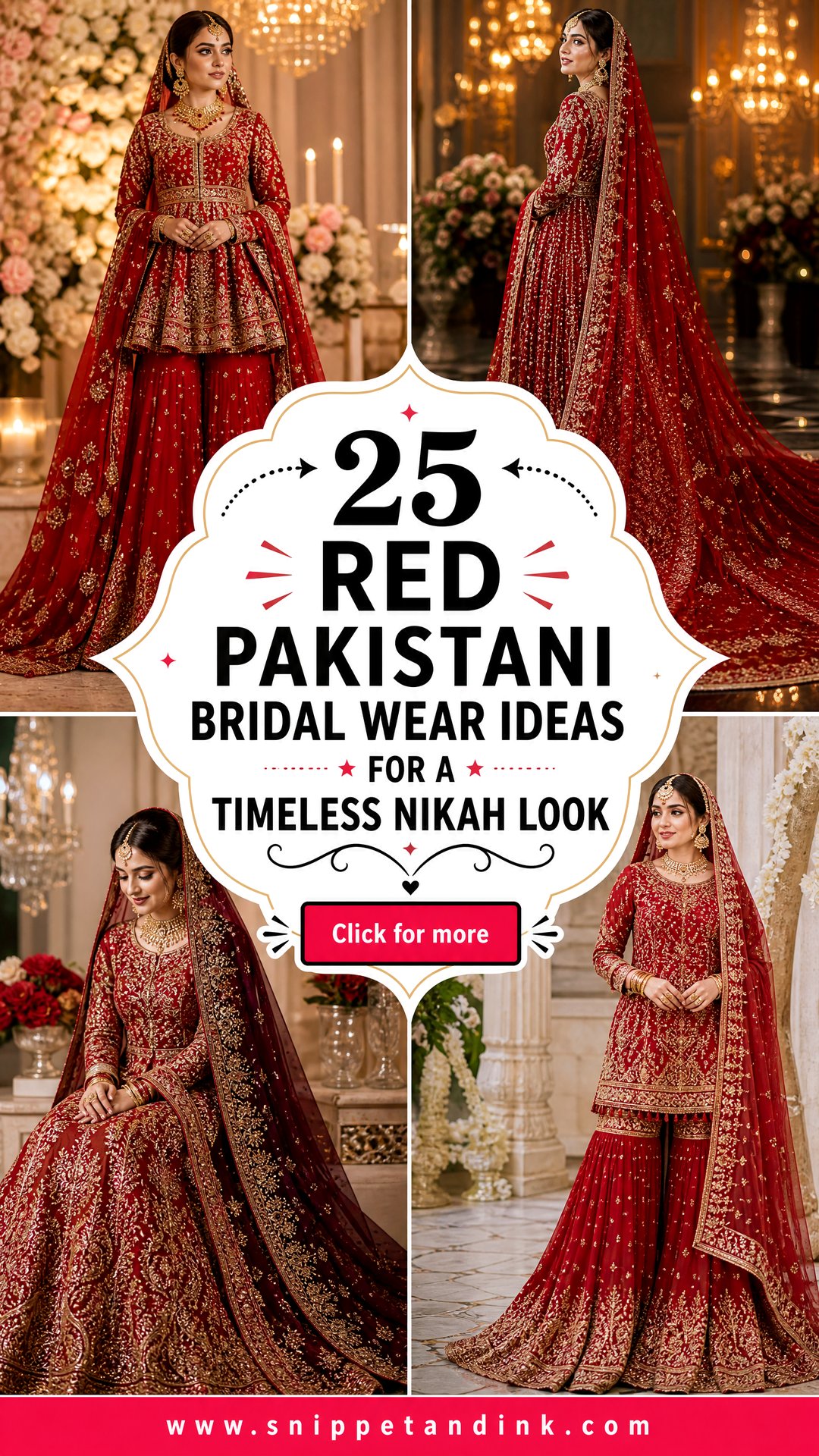25 Red Pakistani Bridal Wear Ideas for a Timeless Nikah Look - 25 Red Pakistani Bridal Wear Ideas for a Timeless Nikah Look
