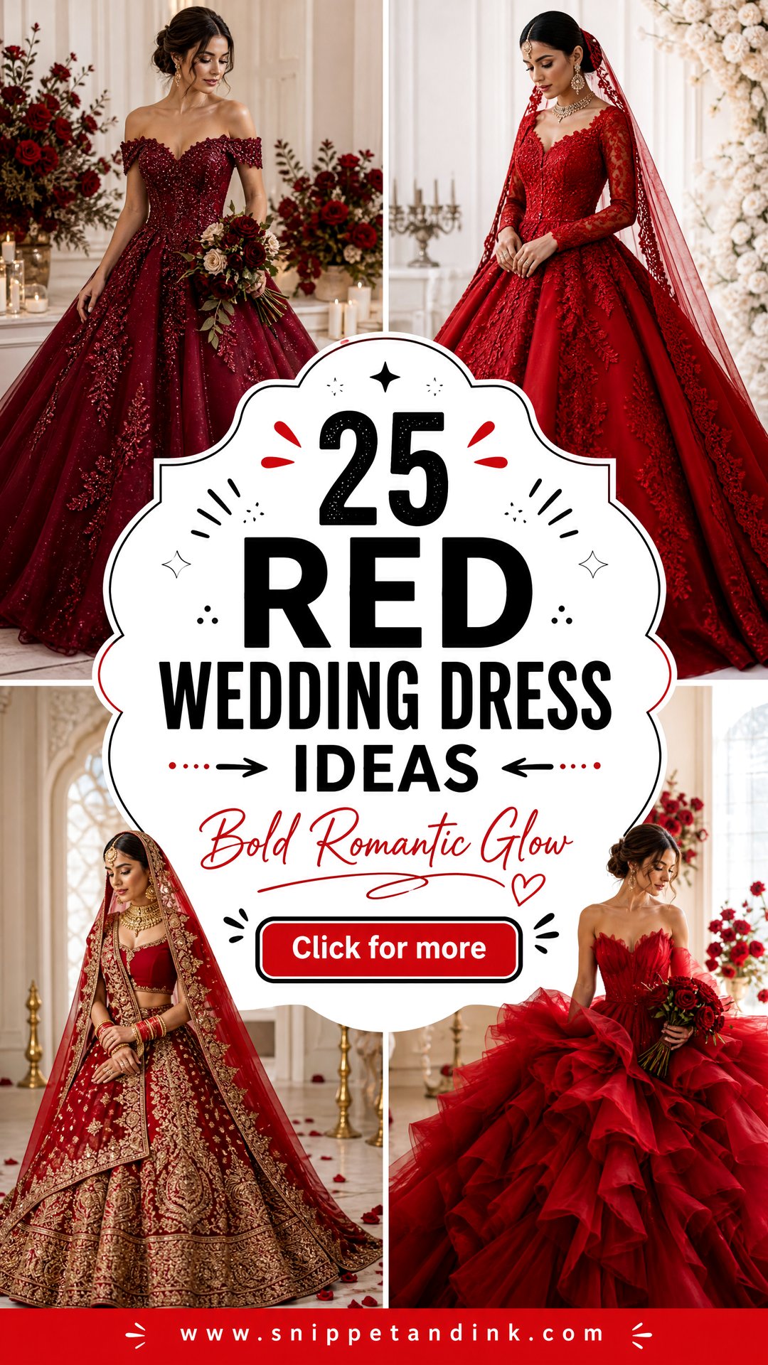 25 Red Wedding Dress Ideas for a Bold Romantic Bridal Look - 25 Red Wedding Dress Ideas for a Bold Romantic Bridal Look