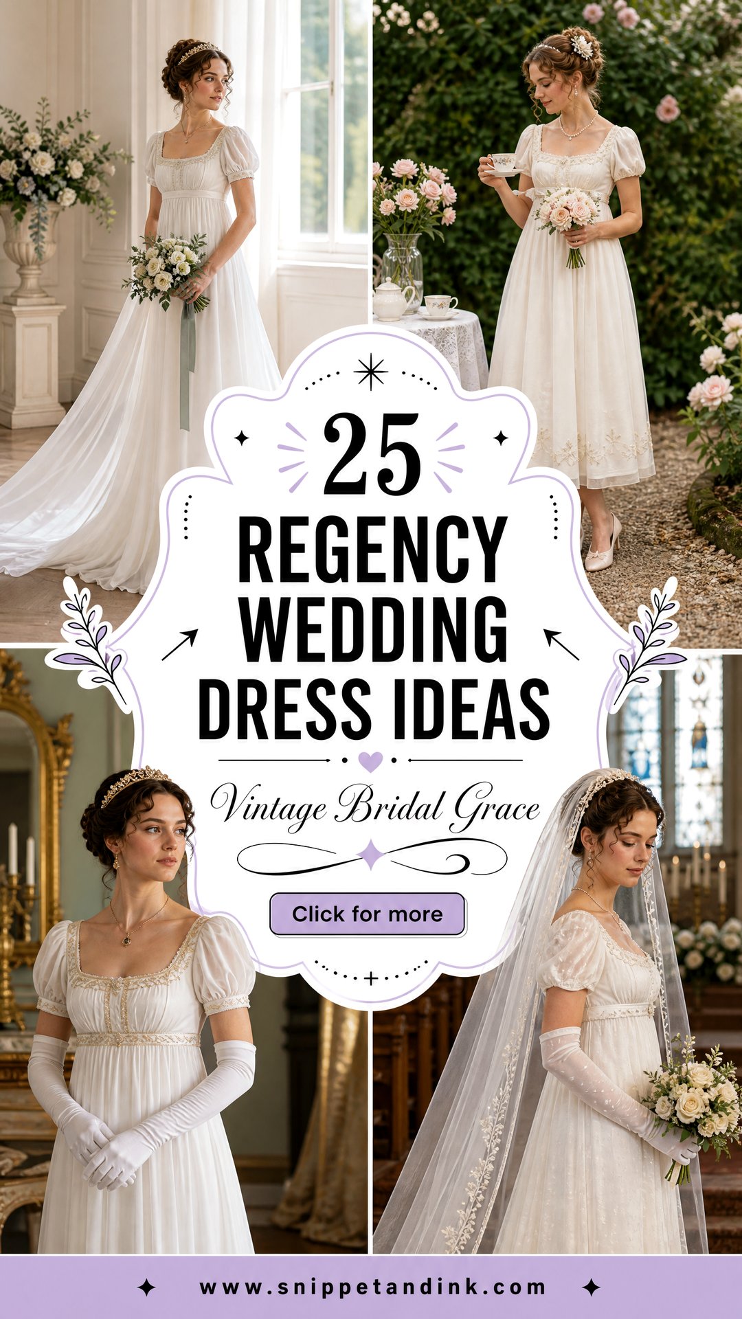 25 Regency Wedding Dress Ideas for Elegant Vintage Brides - 25 Regency Wedding Dress Ideas for Elegant Vintage Brides