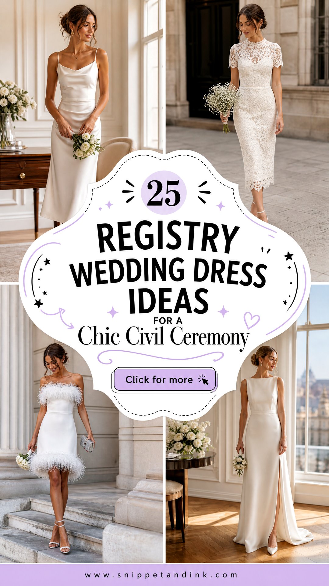 25 Registry Wedding Dress Ideas for a Chic Civil Ceremony - 25 Registry Wedding Dress Ideas for a Chic Civil Ceremony