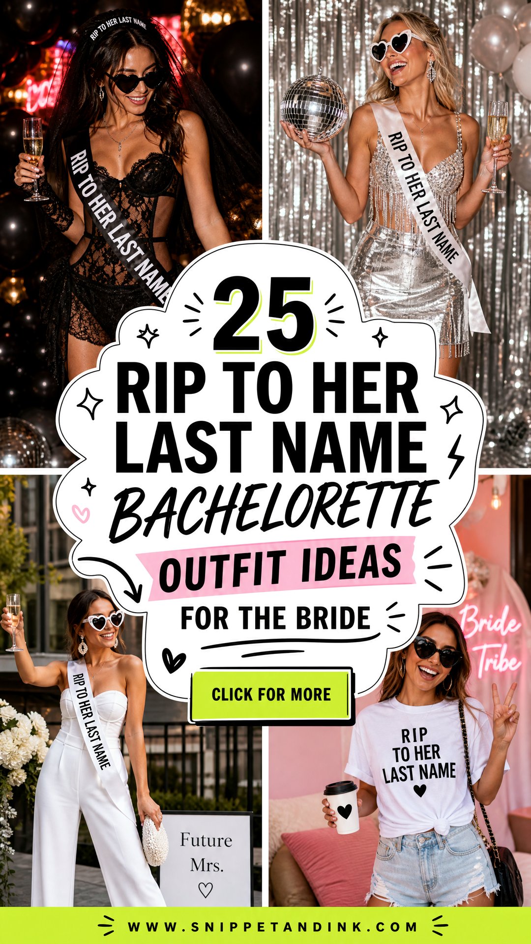 25 Rip to Her Last Name Bachelorette Outfit Ideas for the Bride - 25 Rip to Her Last Name Bachelorette Outfit Ideas for the Bride