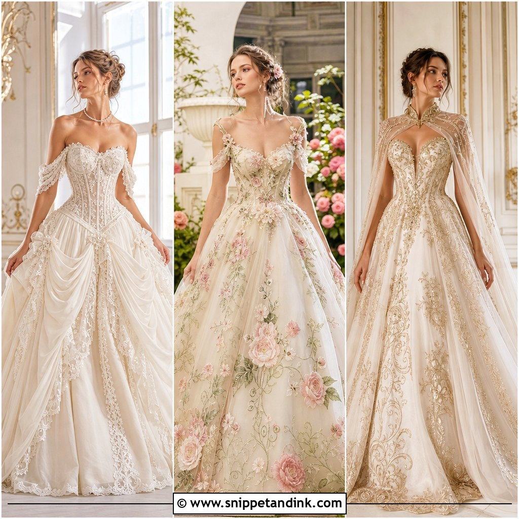 25 Rococo Wedding Dress Ideas for a Dreamy, Regal Bridal Look