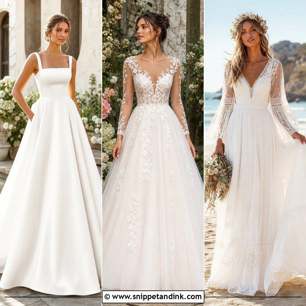 25 Romantic A Line Wedding Dress Ideas: Dreamy Bridal Styles